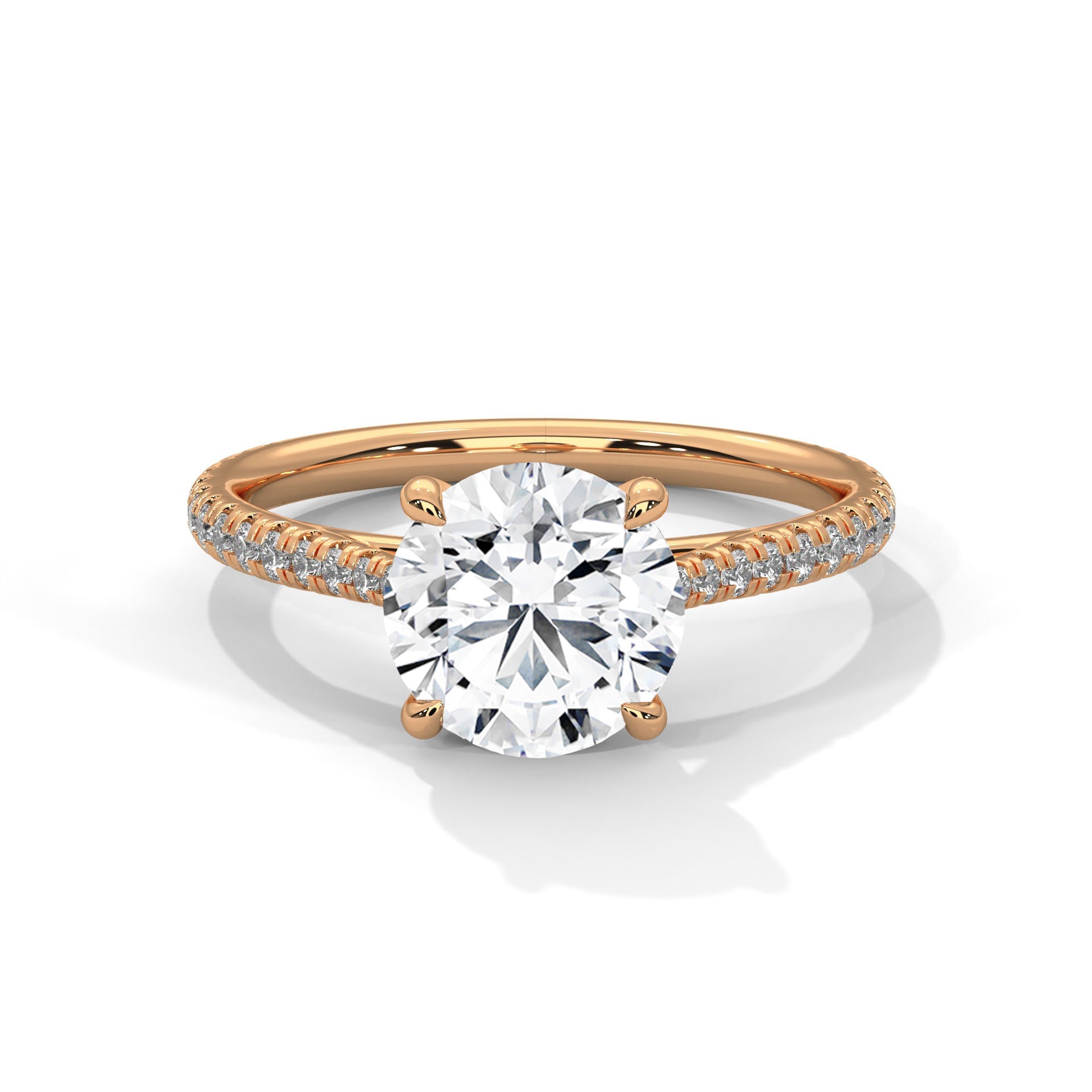 Luminous Grace 2.27 CTW Round-Cut Diamond Engagement Ring | E-VS2