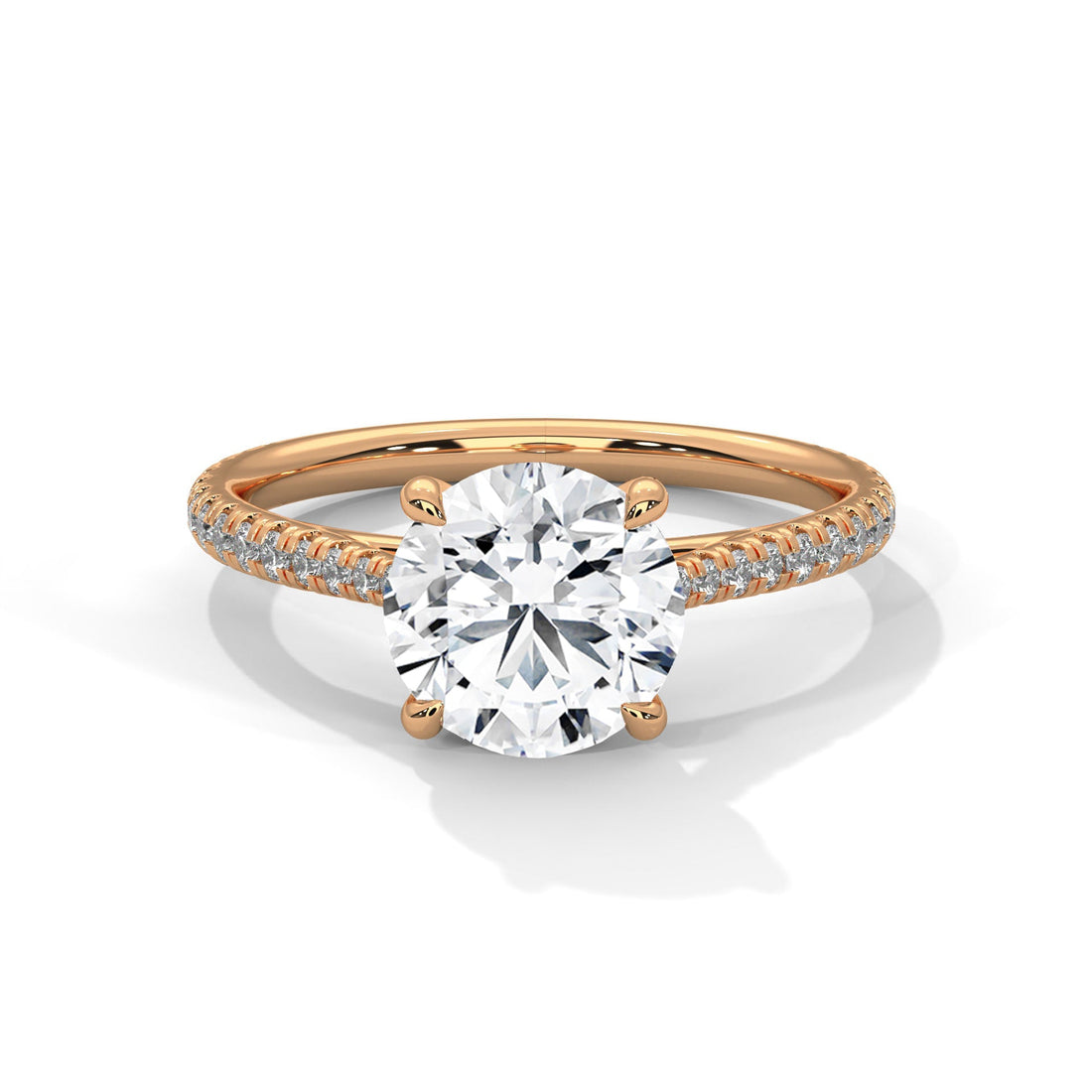 Ethereal Glow 1.5CT Round Lab-Grown Diamond Engagement Ring | 1.77 CTW