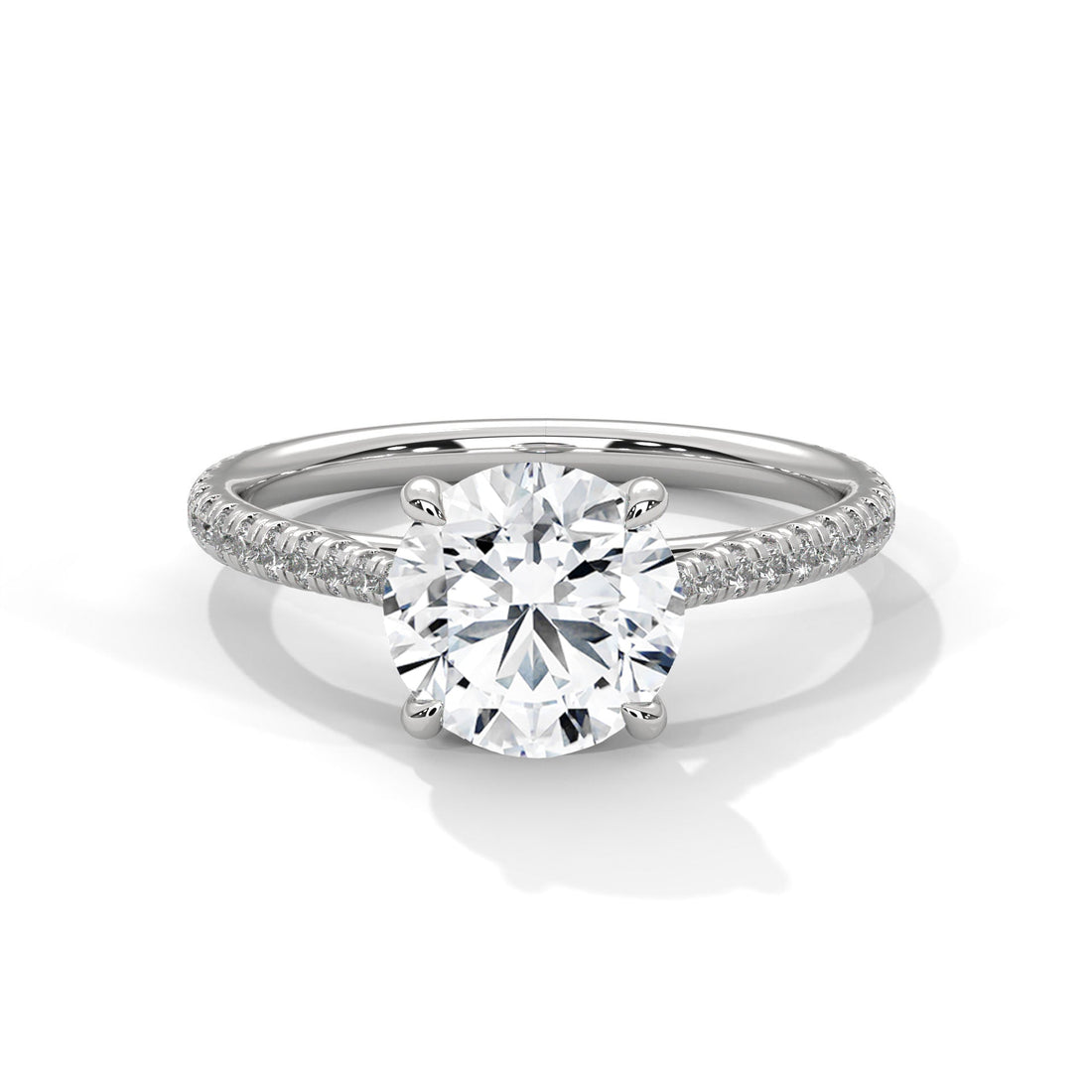 Luminous Grace 2.27 CTW Round-Cut Diamond Engagement Ring | E-VS2