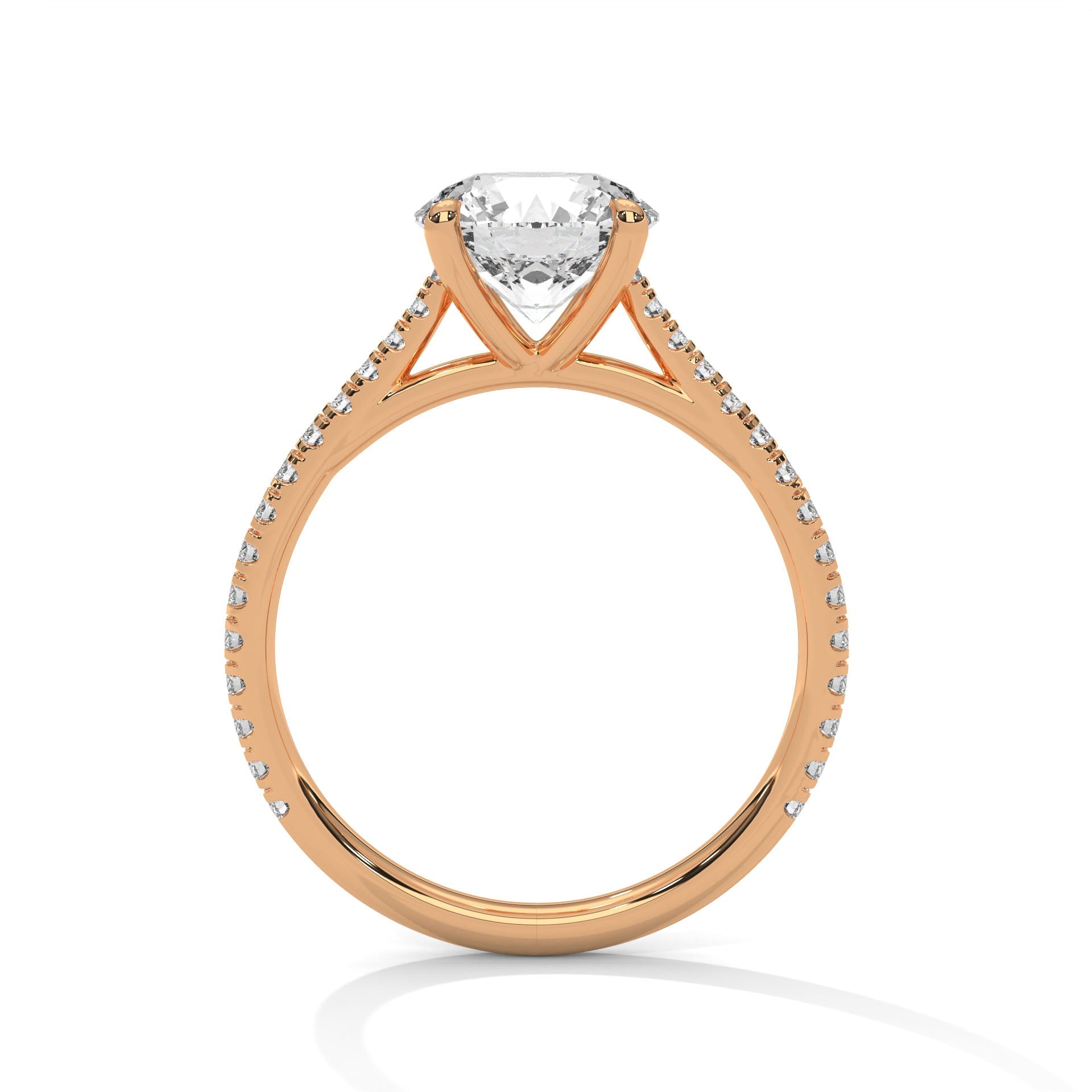 Luminous Grace 2.27 CTW Round-Cut Diamond Engagement Ring | E-VS2