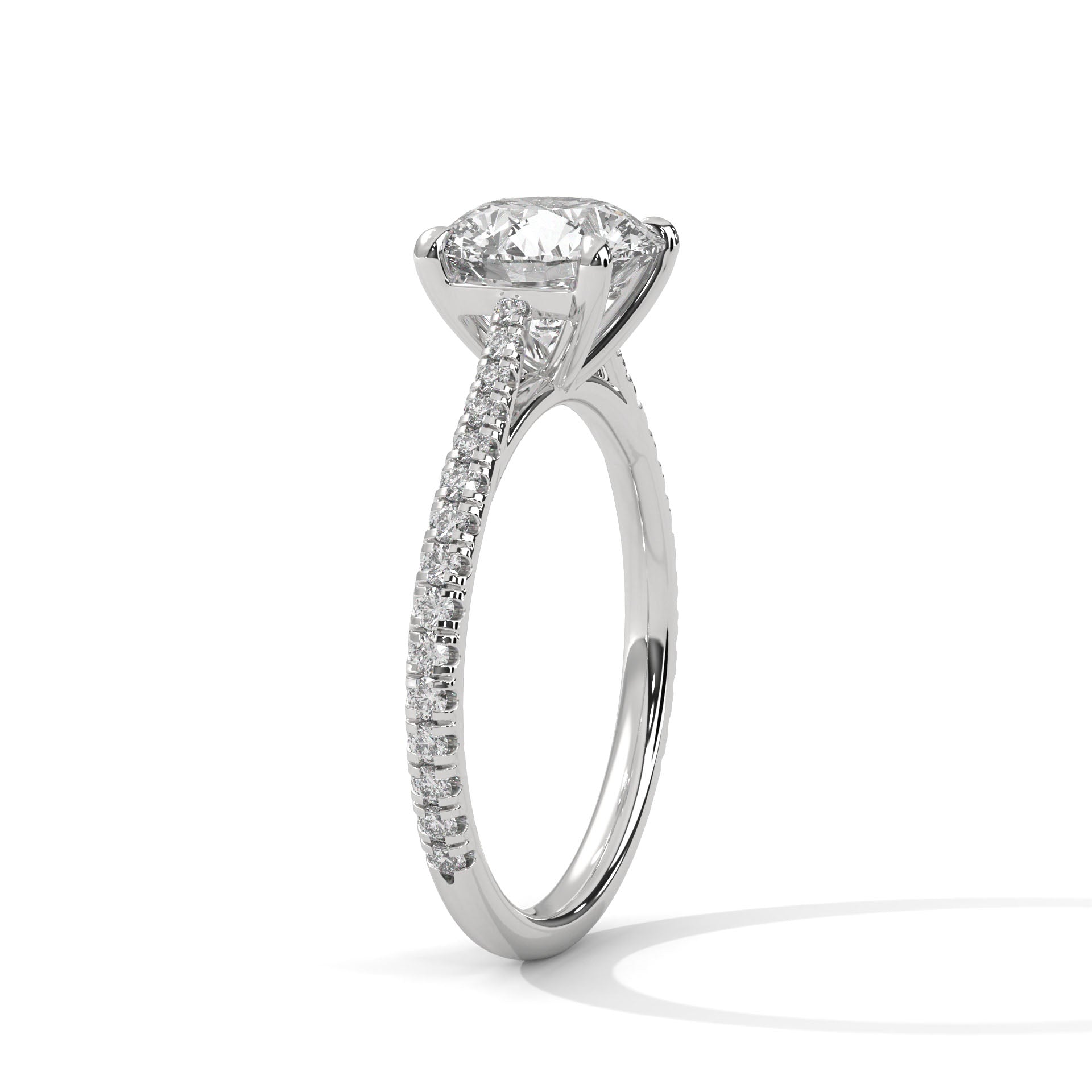 Luminous Grace 2.27 CTW Round-Cut Diamond Engagement Ring | E-VS2