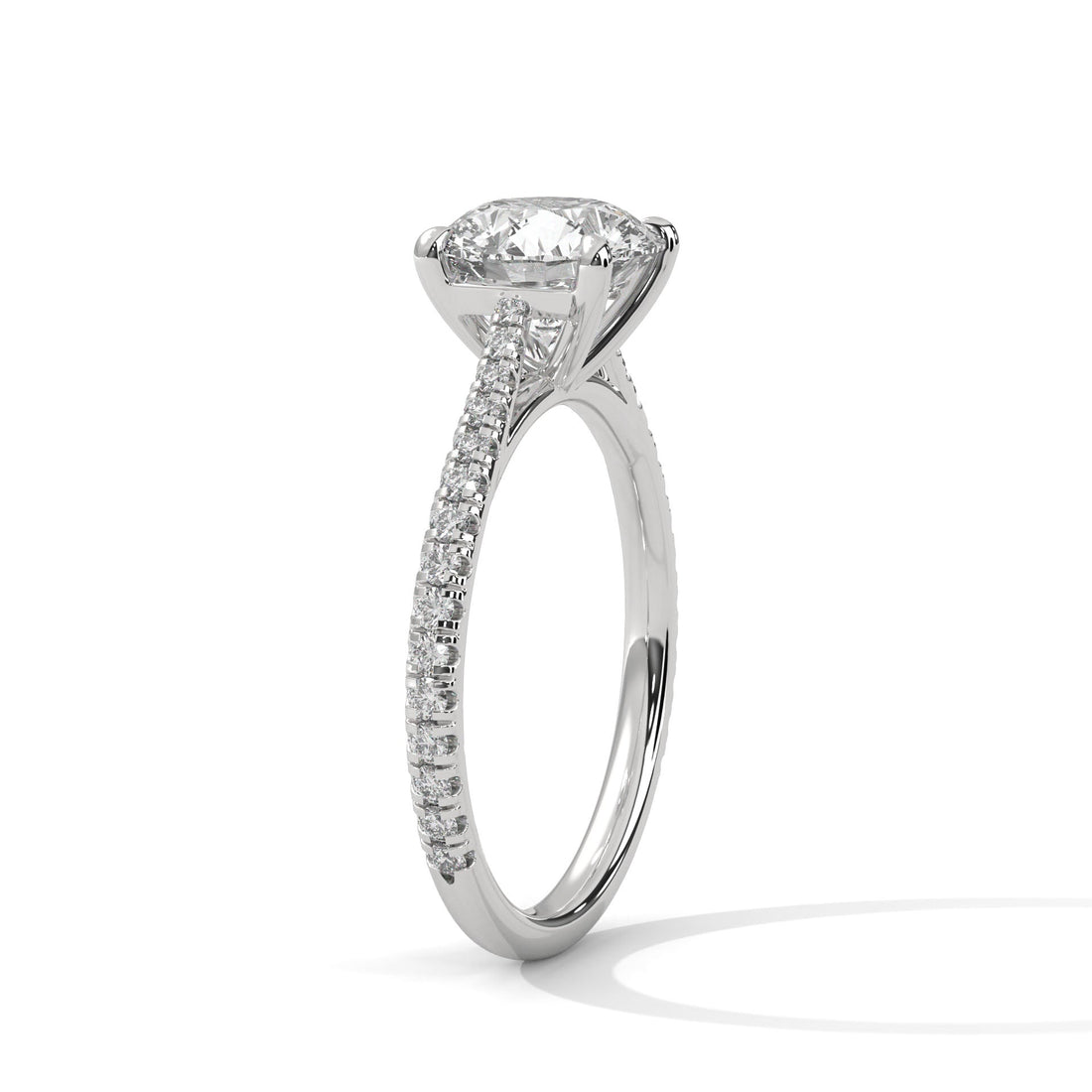 Luminous Grace 2.27 CTW Round-Cut Diamond Engagement Ring | E-VS2