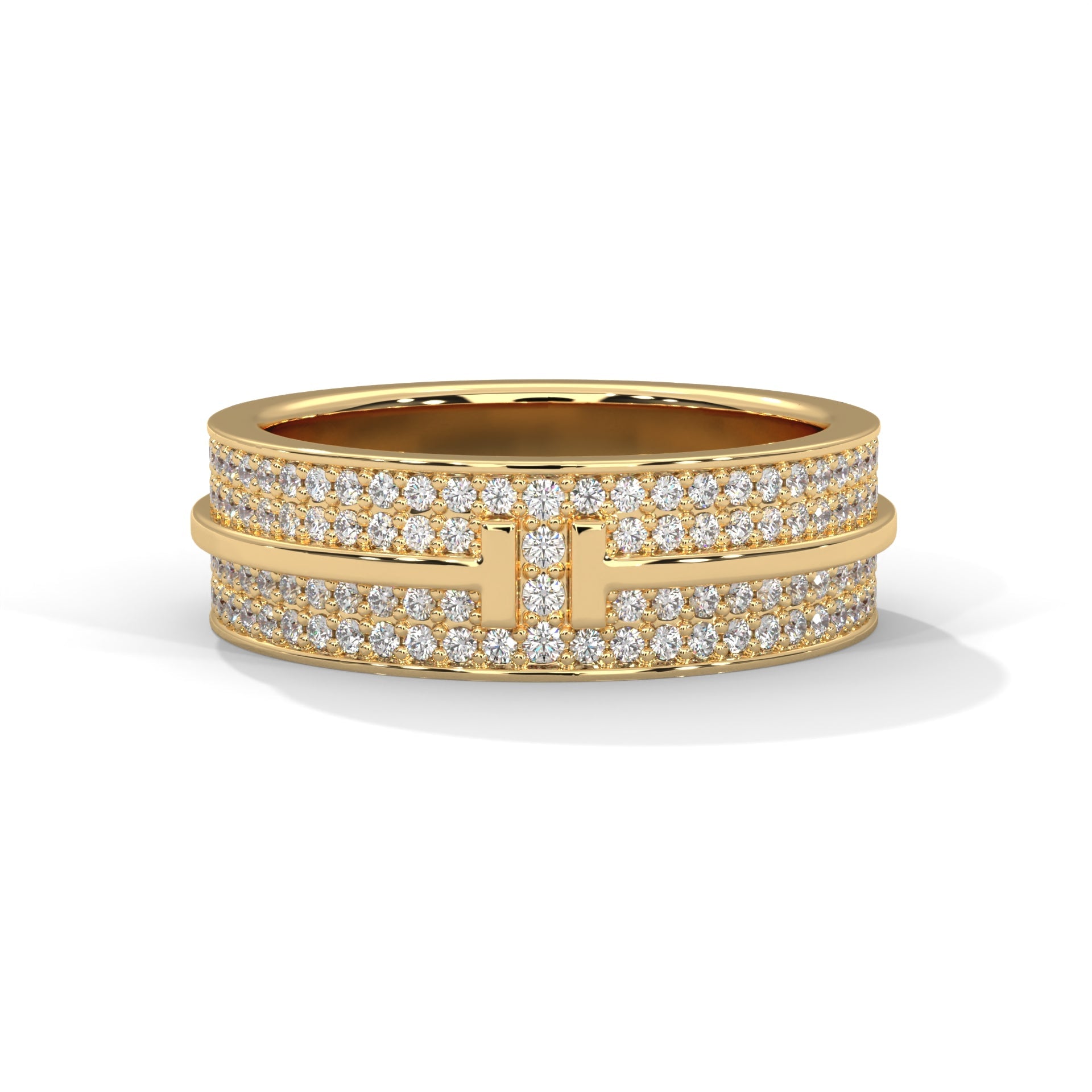Architectural Allure Gold Diamond Multi-Layer Band Ring | 1.07 CTW