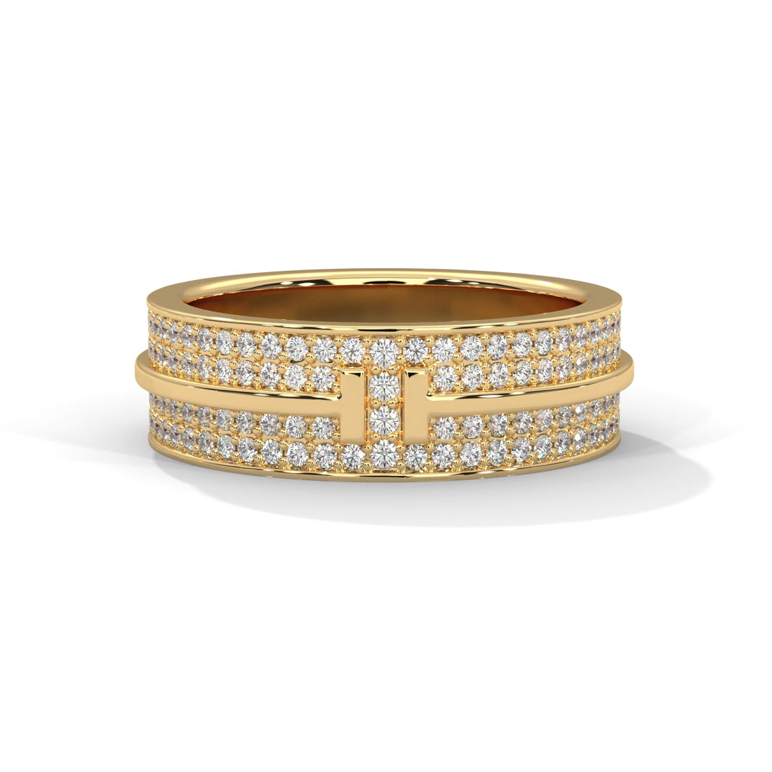 Architectural Allure Gold Diamond Multi-Layer Band Ring | 1.07 CTW