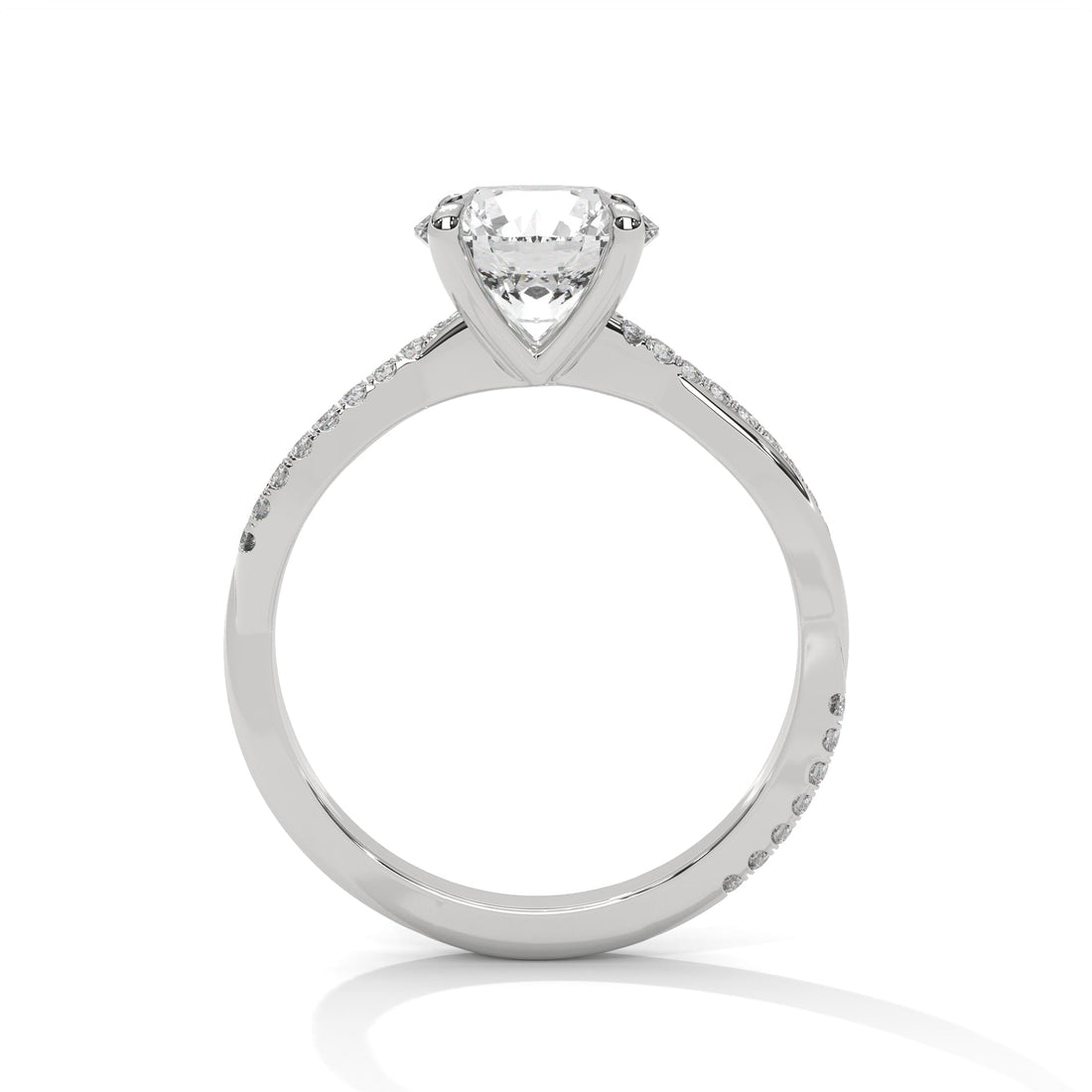 Twilight Spark 1 CT Round-Cut Lab Grown Diamond Pave Ring | 1.16 CTW
