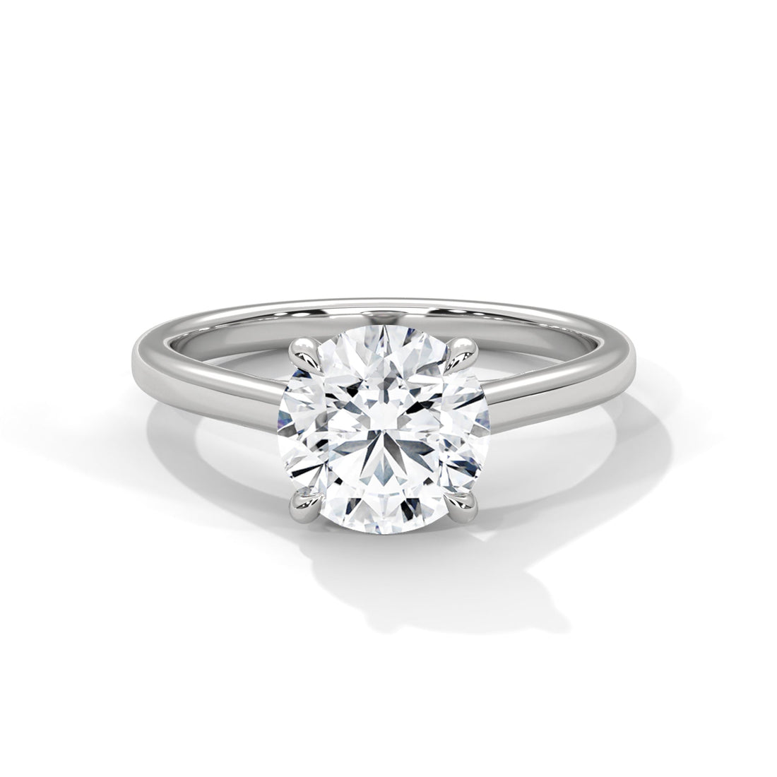 Brilliance 1 CT Round-Cut Lab Grown Diamond Solitaire Ring