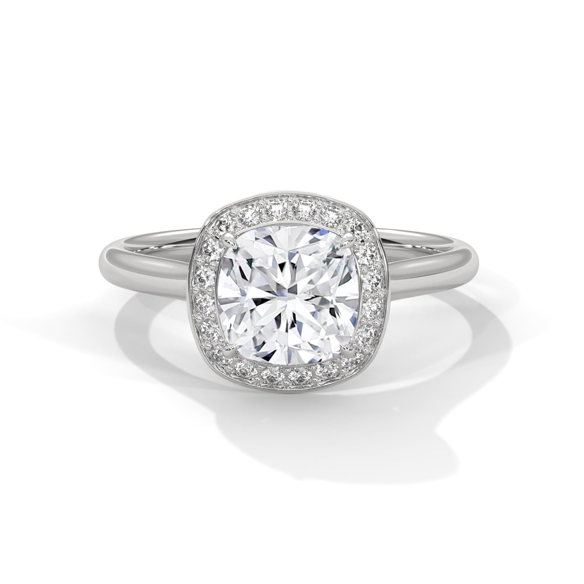 Velora Halo 1.5CT Cushion Lab-Grown Diamond Engagement Ring | 1.66 CTW