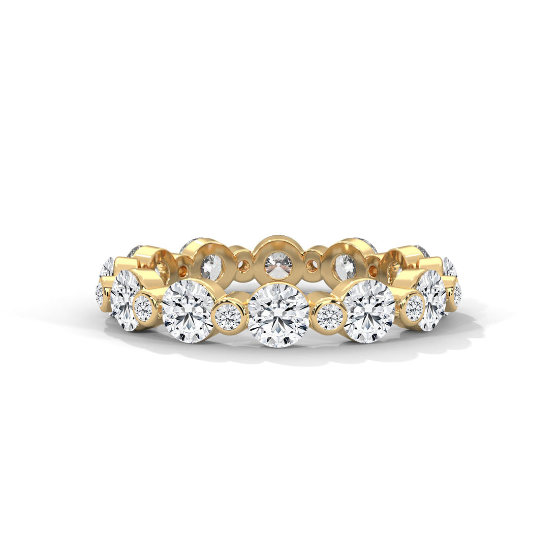 Celestial Radiance Round Diamond Full-Eternity Gold Band | 1.82 CTW