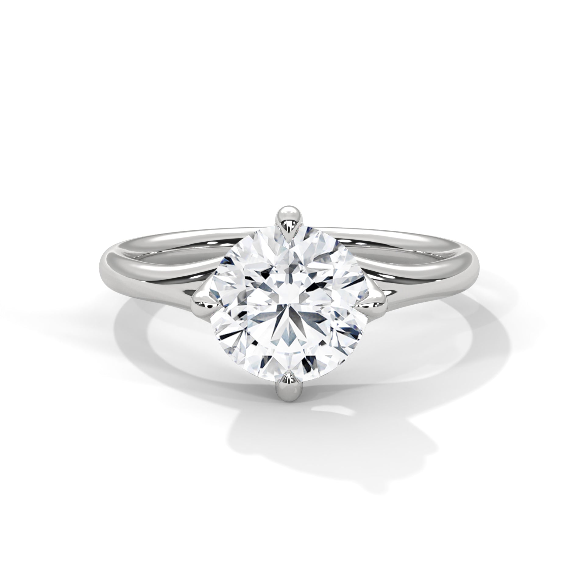 Grace 1 CT Round-Cut Lab Grown Diamond Solitaire Ring | E-VS1