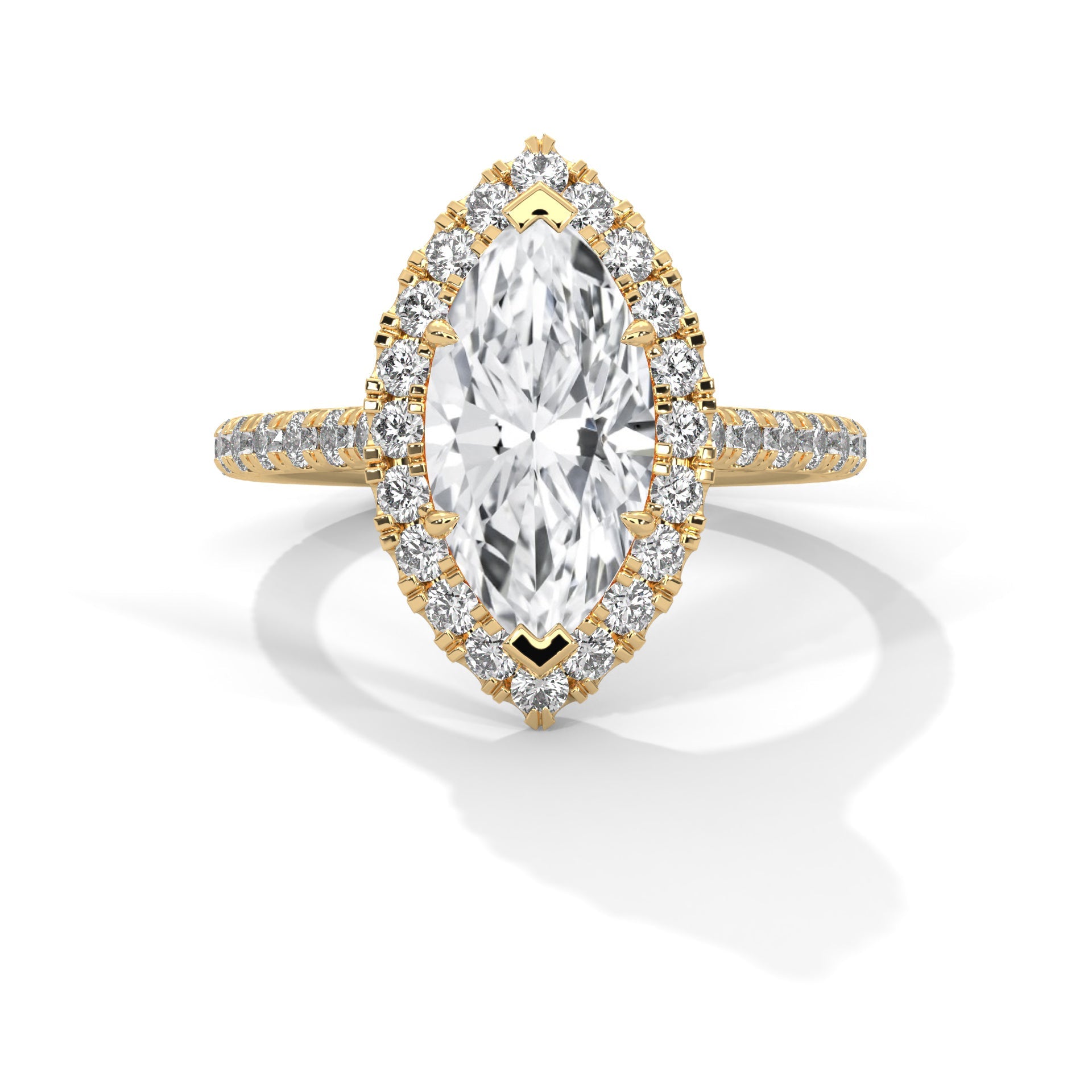 Majestic Halo 3 CT Marquise-Cut Lab Grown Diamond Ring | 3.72 CTW