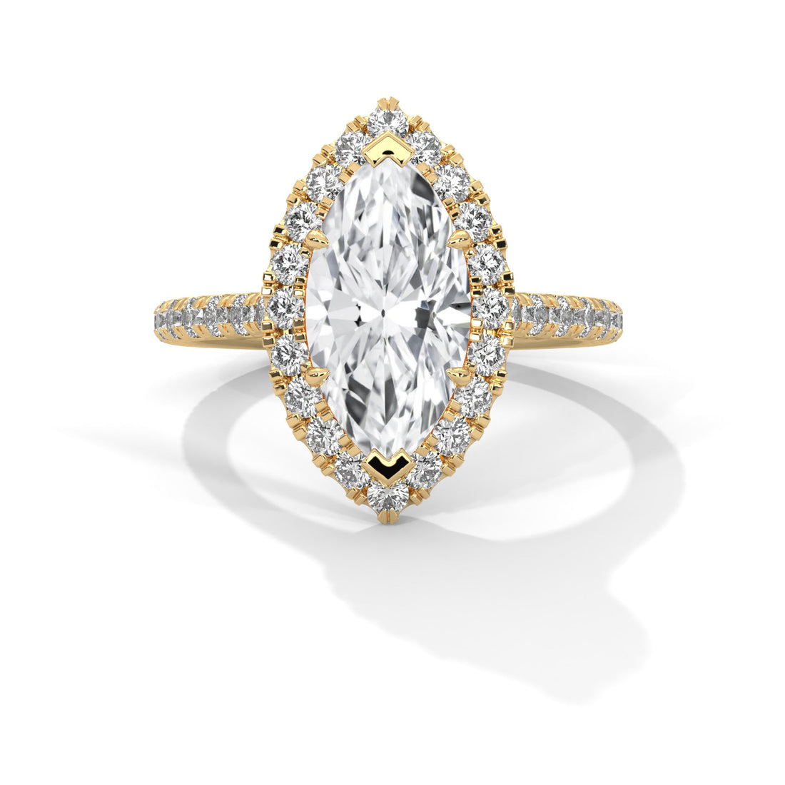 Majestic Halo 3 CT Marquise-Cut Lab Grown Diamond Ring | 3.72 CTW