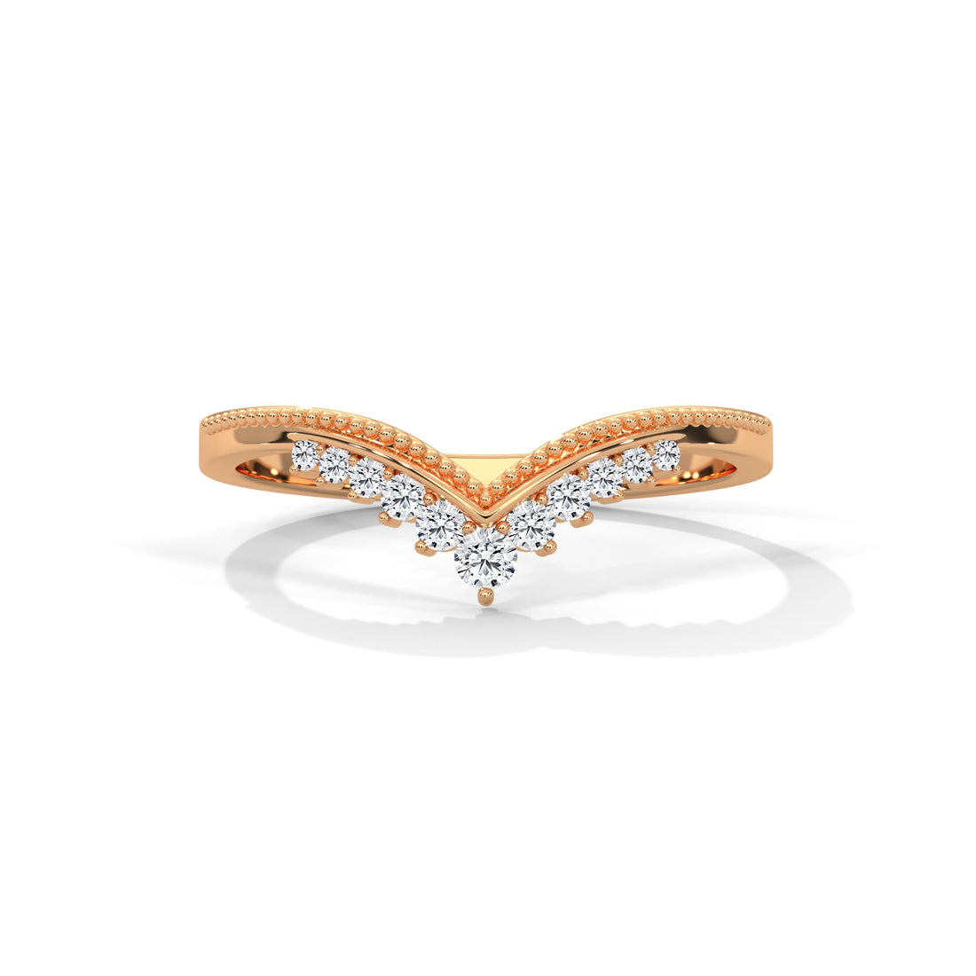 Vintage Round Lab-Grown Diamond Gold Wedding Band | 0.15 CTW
