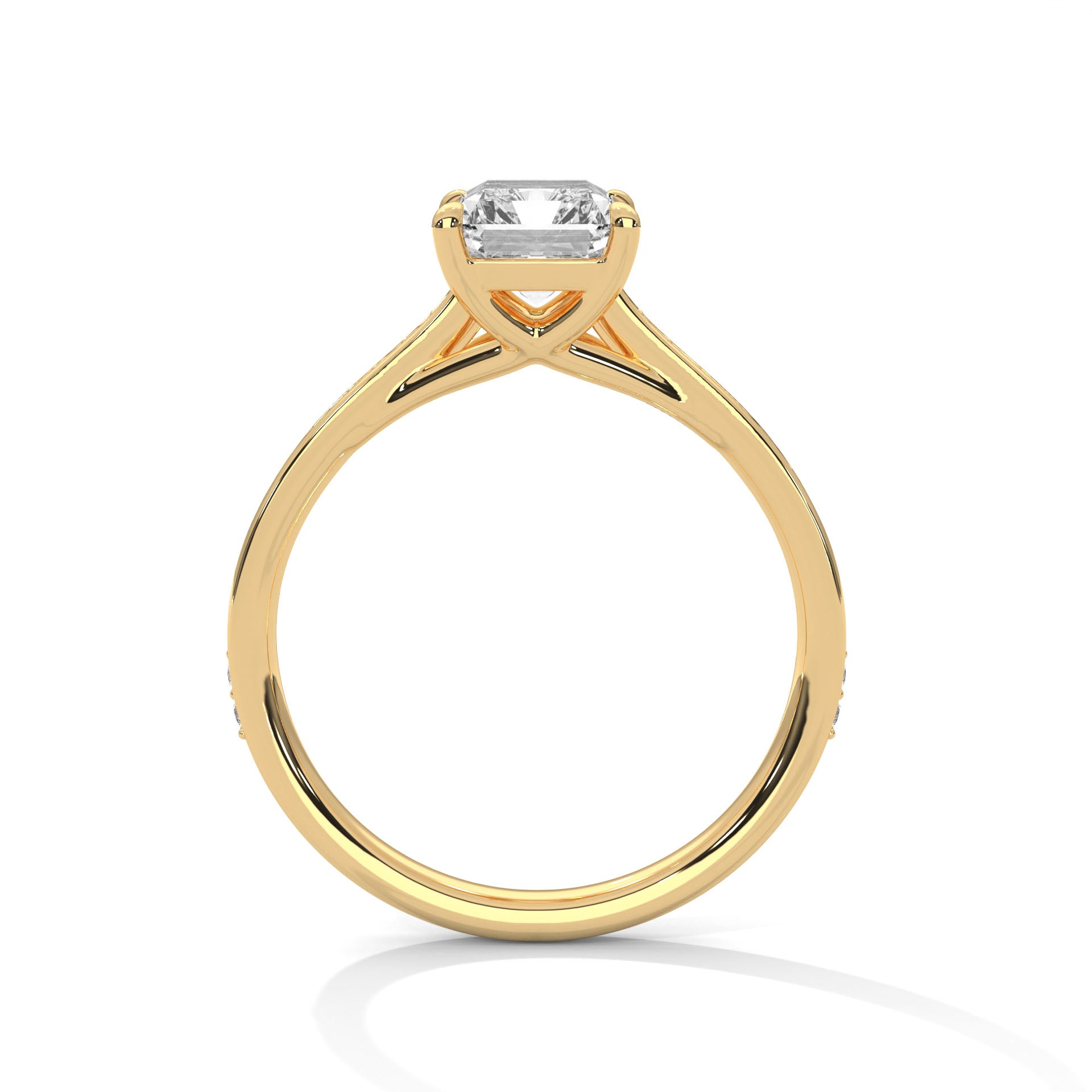 Lustrous Radiance 2.21 CTW Emerald-Cut Diamond Engagement Ring | E-VS1