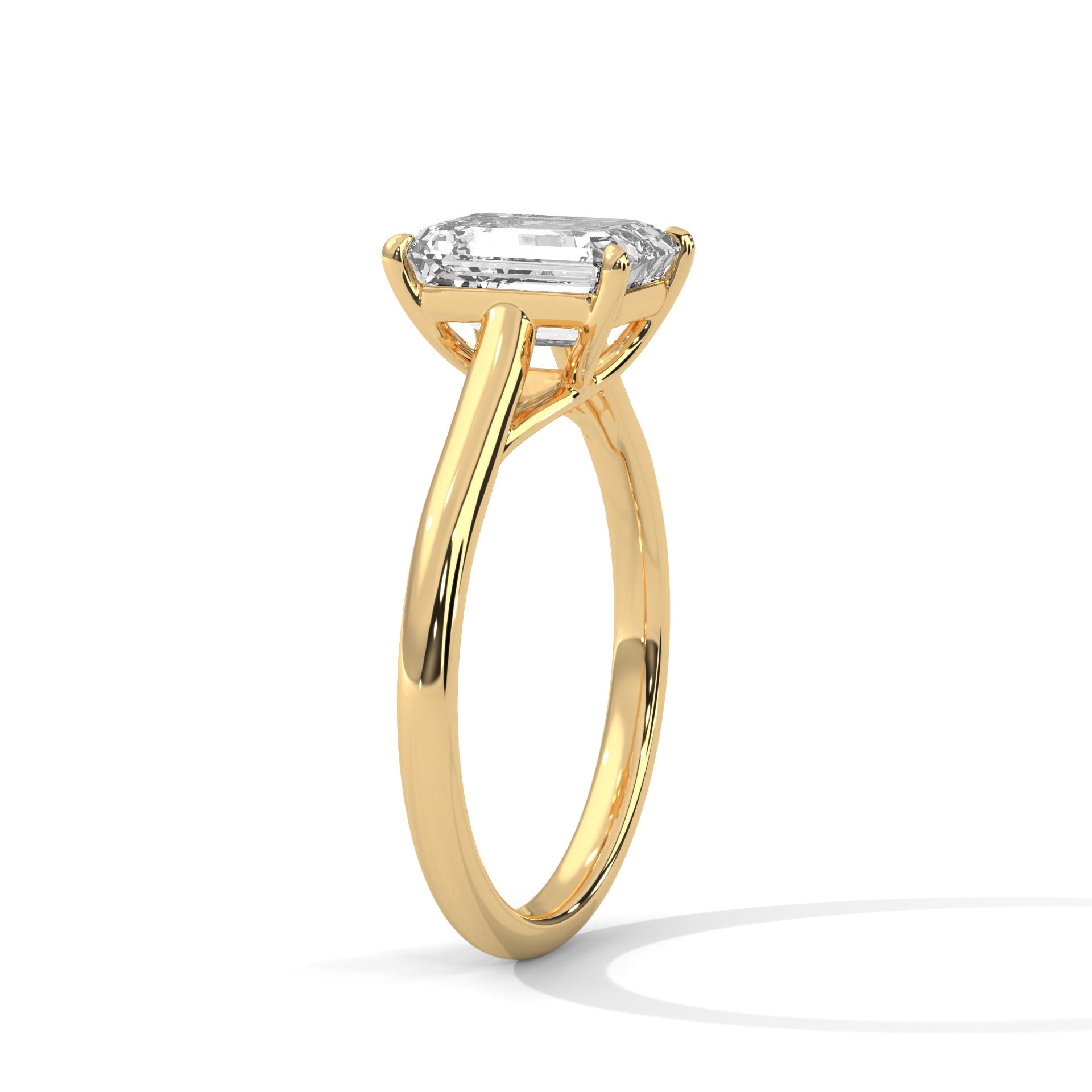 Pave 3ct Emerald Lab-Grown Diamond Engagement Ring | E VS1