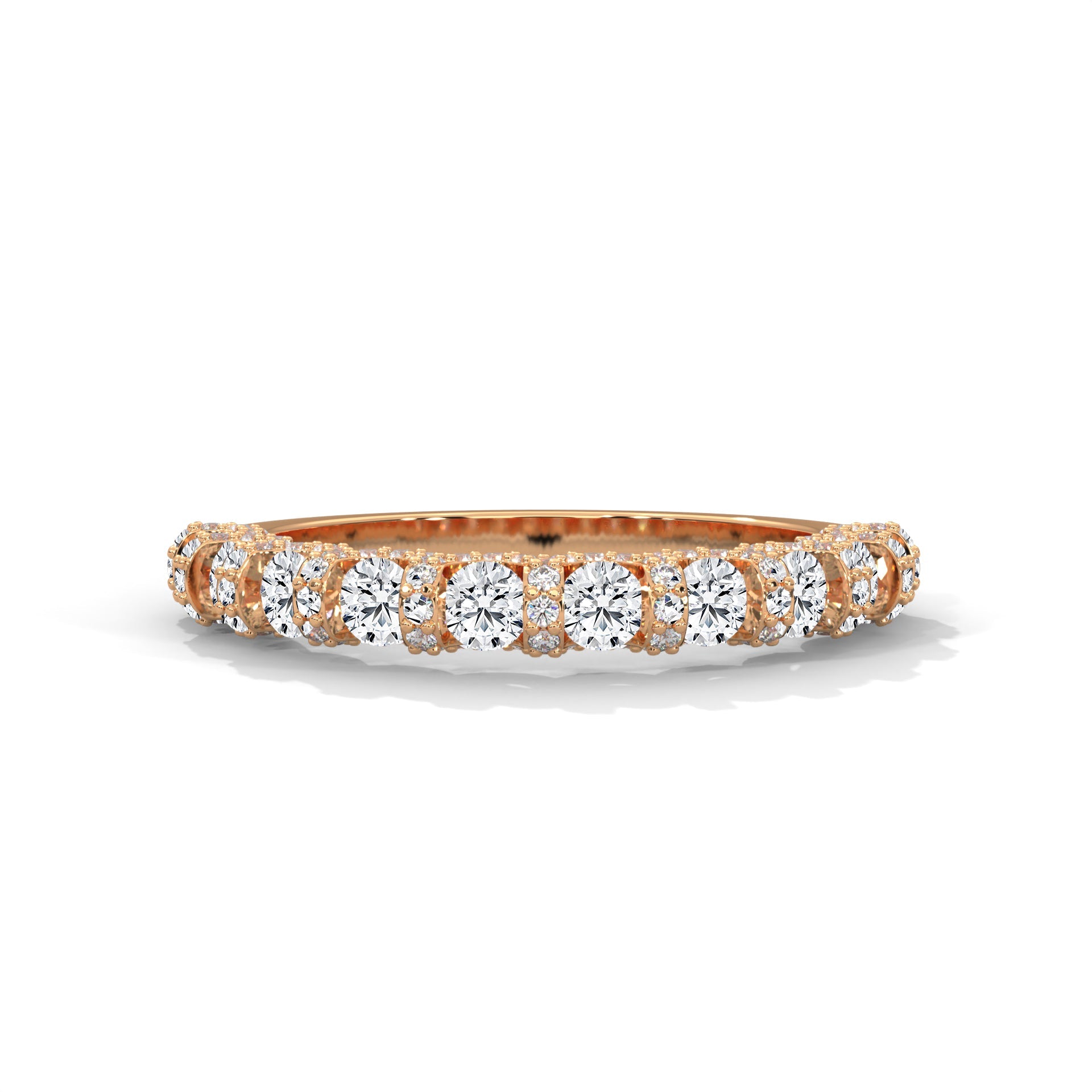 14K & 18K Gold Round Diamond Full-Eternity Band Ring | 1.27 CTW