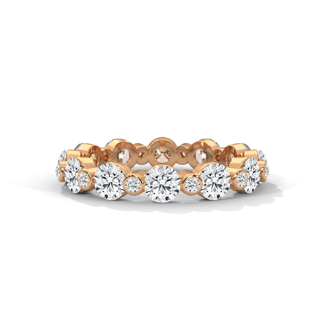 Celestial Radiance Round Diamond Full-Eternity Gold Band | 1.82 CTW