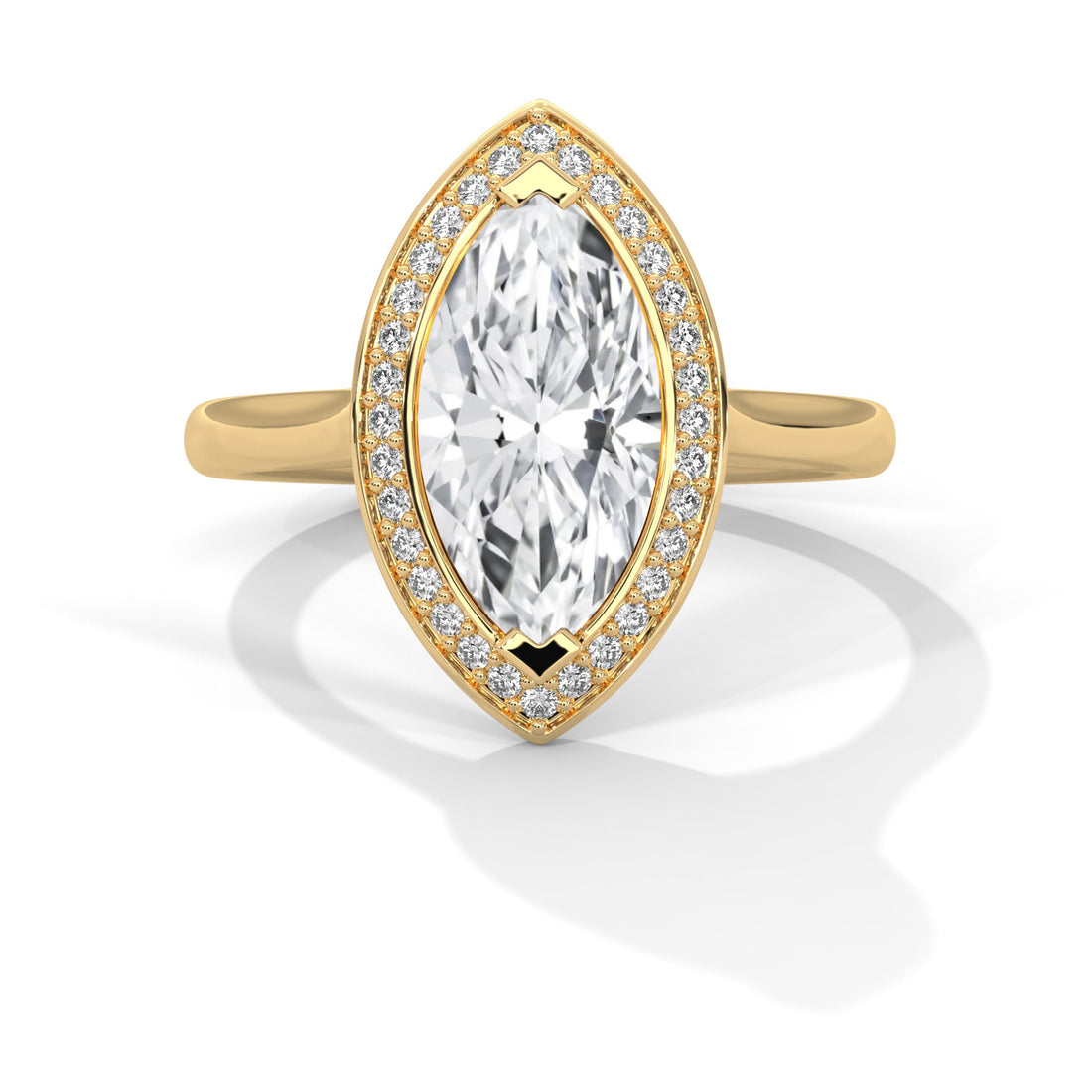 Double Halo 1.5 CTW Marquise-Cut Lab Grown Diamond Ring | 1.66 CTW