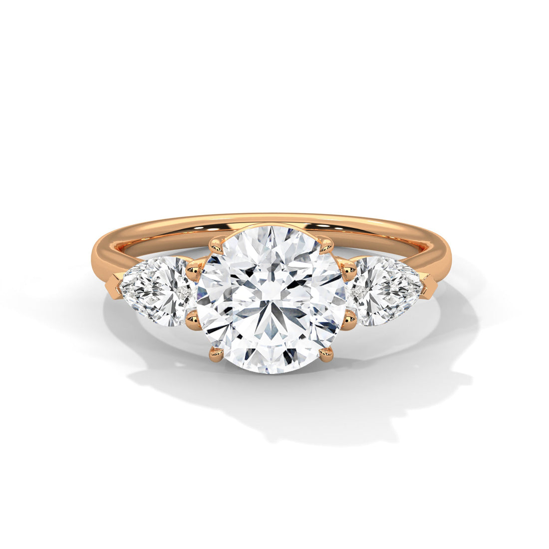 Dahlia 1ct Round Lab-Grown Diamond Three-Stone Engagement Ring | 2.00 CTW