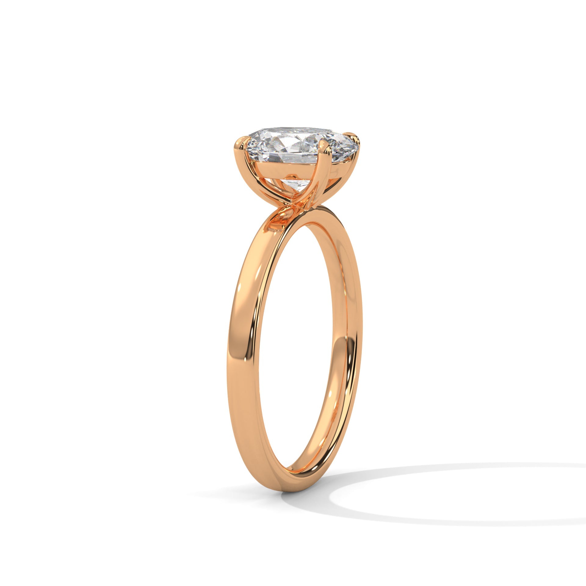Oval 3ct Lab-Grown Diamond Solitaire Engagement Ring | 3 CTW
