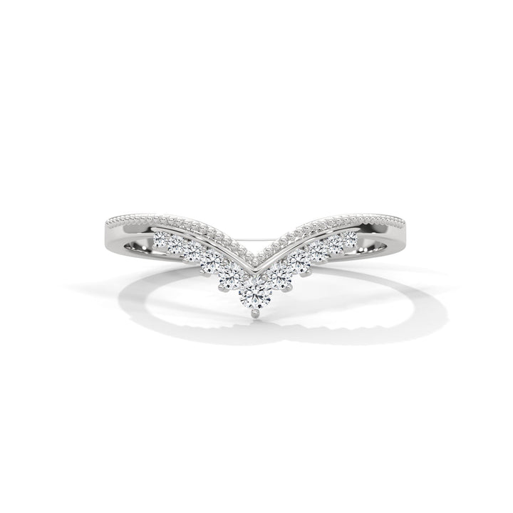 Vintage Round Lab-Grown Diamond Gold Wedding Band | 0.15 CTW