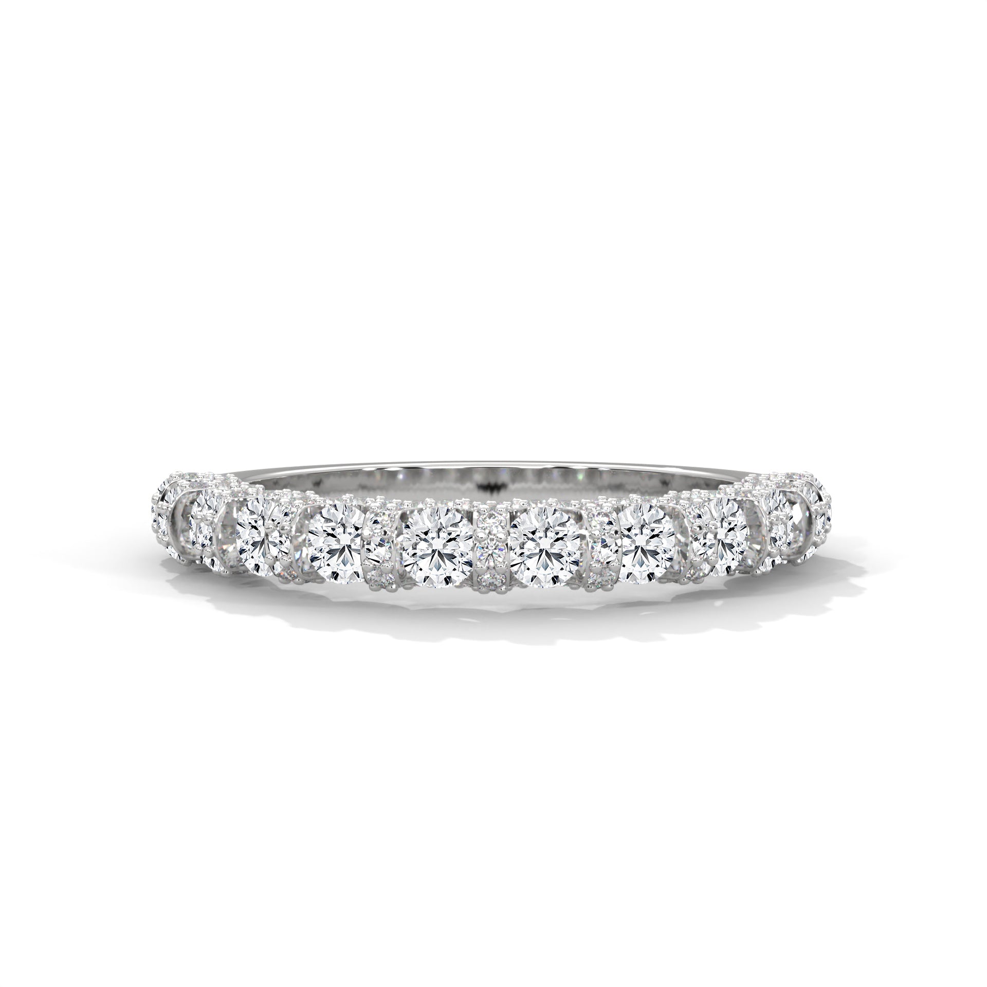 14K & 18K Gold Round Diamond Full-Eternity Band Ring | 1.27 CTW