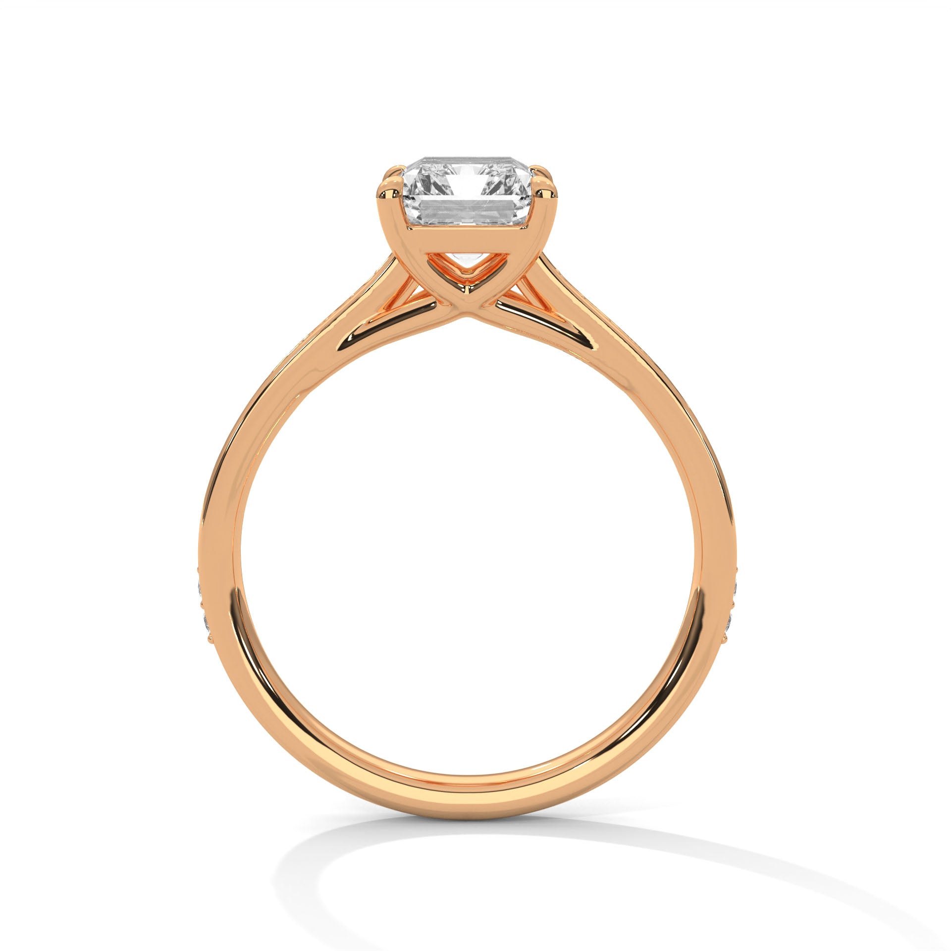 Lustrous Radiance 2.21 CTW Emerald-Cut Diamond Engagement Ring | E-VS1