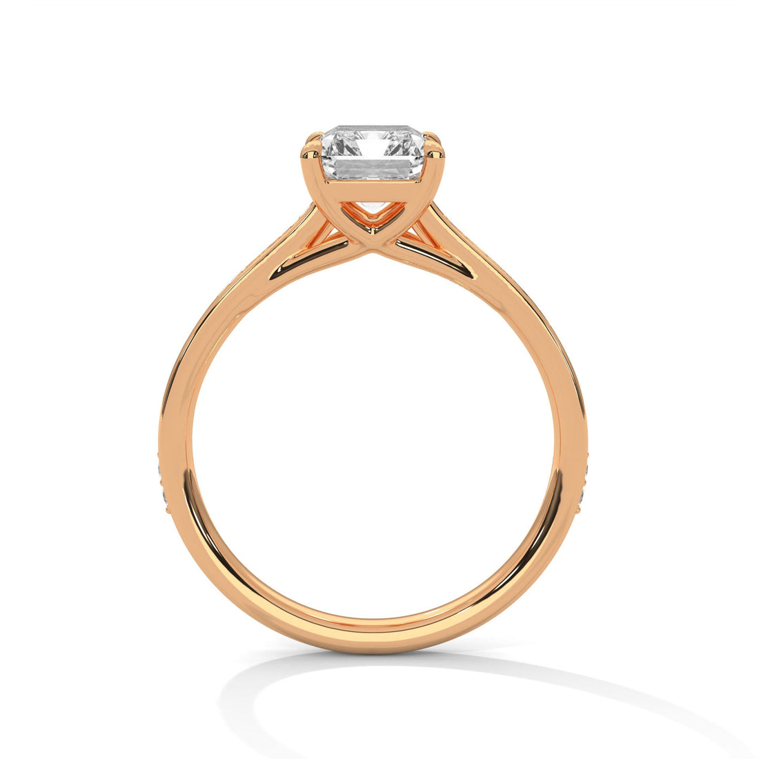 Lustrous Radiance 2.21 CTW Emerald-Cut Diamond Engagement Ring | E-VS1