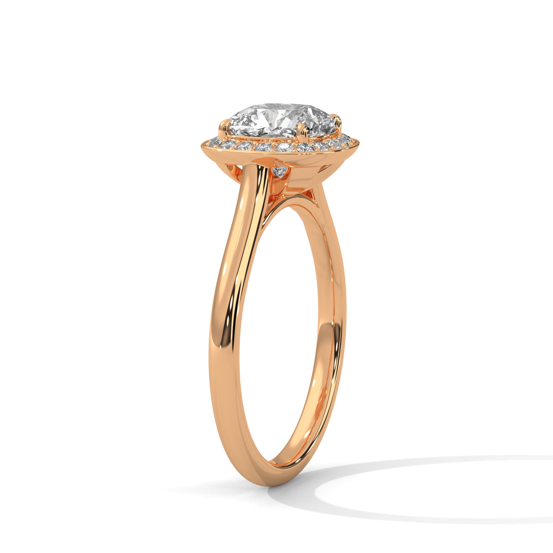 Halo Serenity 2.0ct Cushion Lab Diamond Engagement Ring | 2.16 CTW