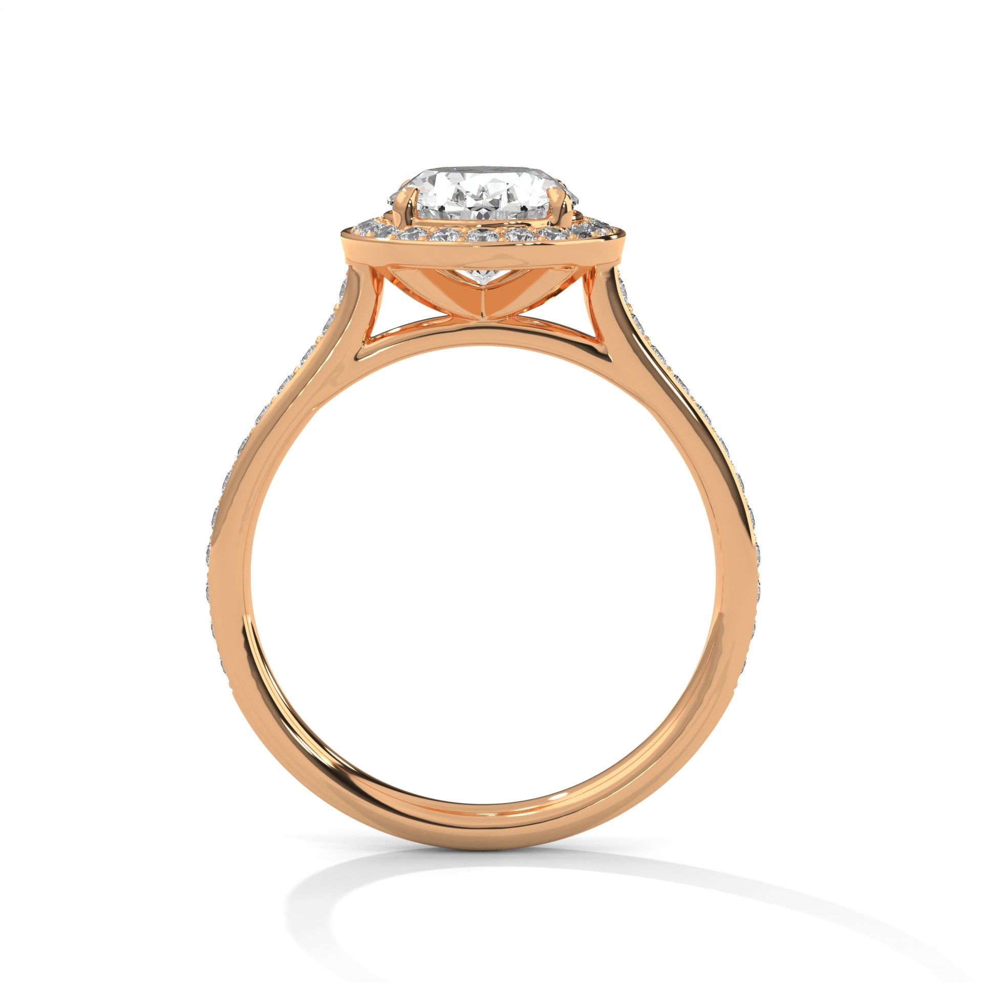 Elysian Oval Halo 2.42 CTW Diamond Engagement Ring | 14K & 18K Gold