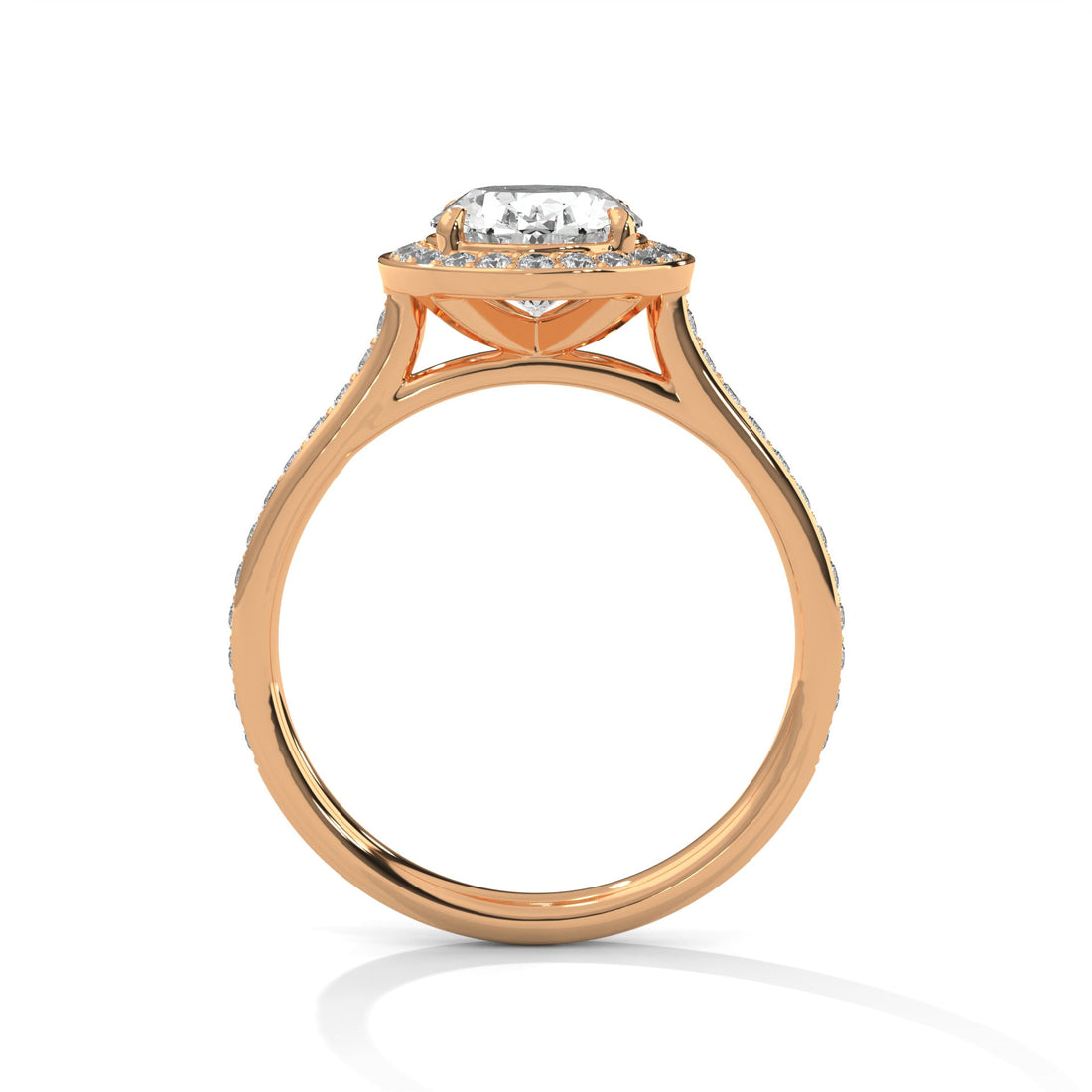 Elysian Oval Halo 2.42 CTW Diamond Engagement Ring | 14K & 18K Gold