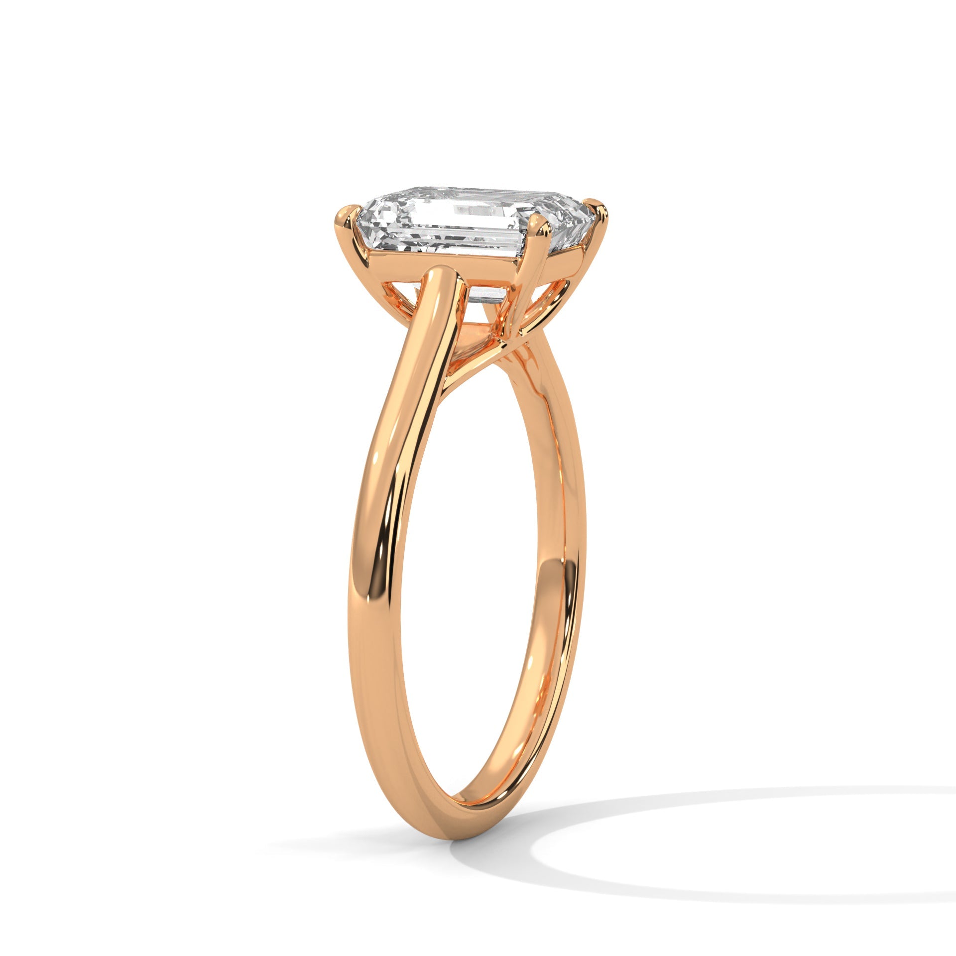 Pave 3ct Emerald Lab-Grown Diamond Engagement Ring | E VS1