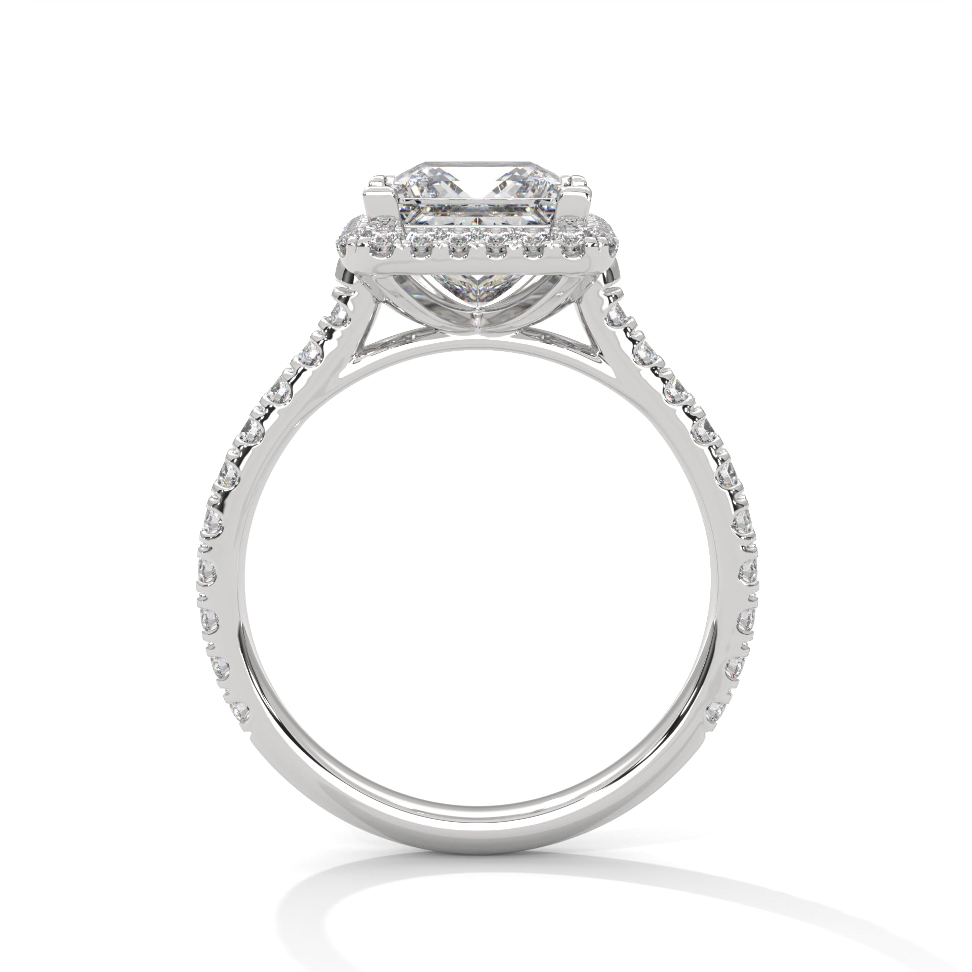 Halo Princess-Cut 1.5 CTW Lab Grown Diamond Ring | 2.07 CTW