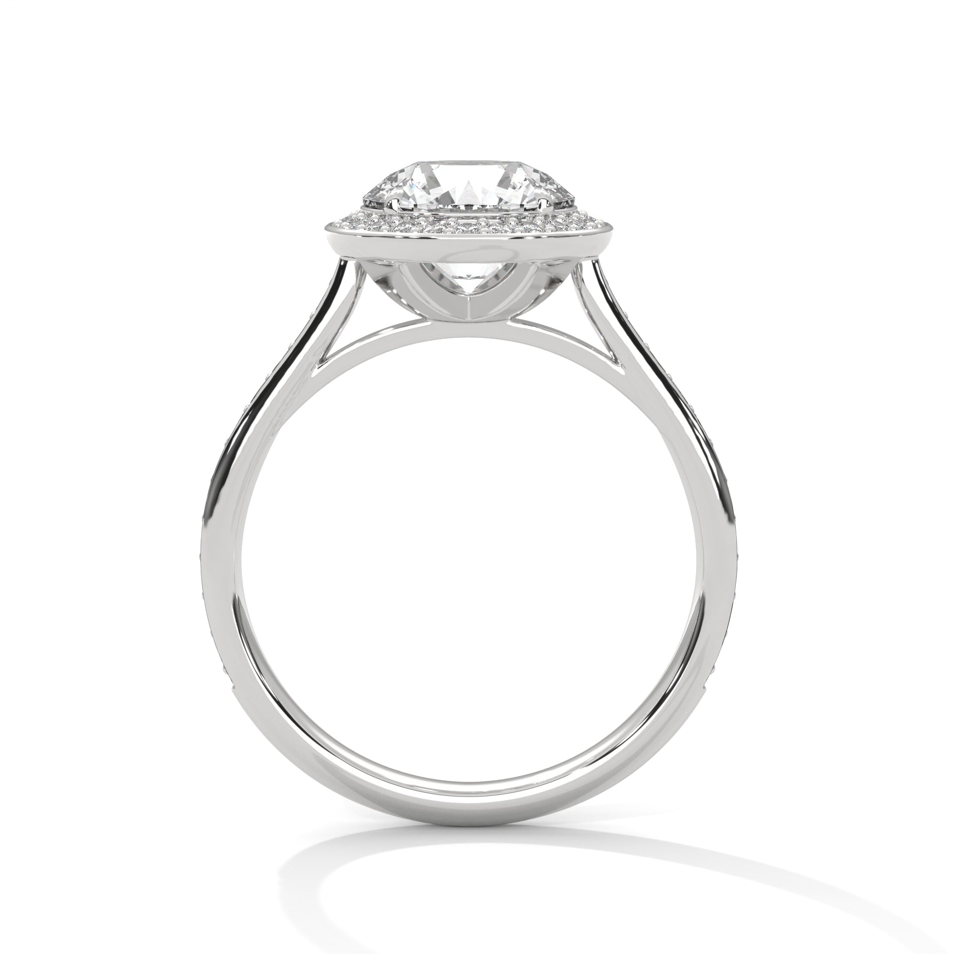 Ethereal Halo 2.0ct Round Lab Diamond Engagement Ring | 2.34 CTW