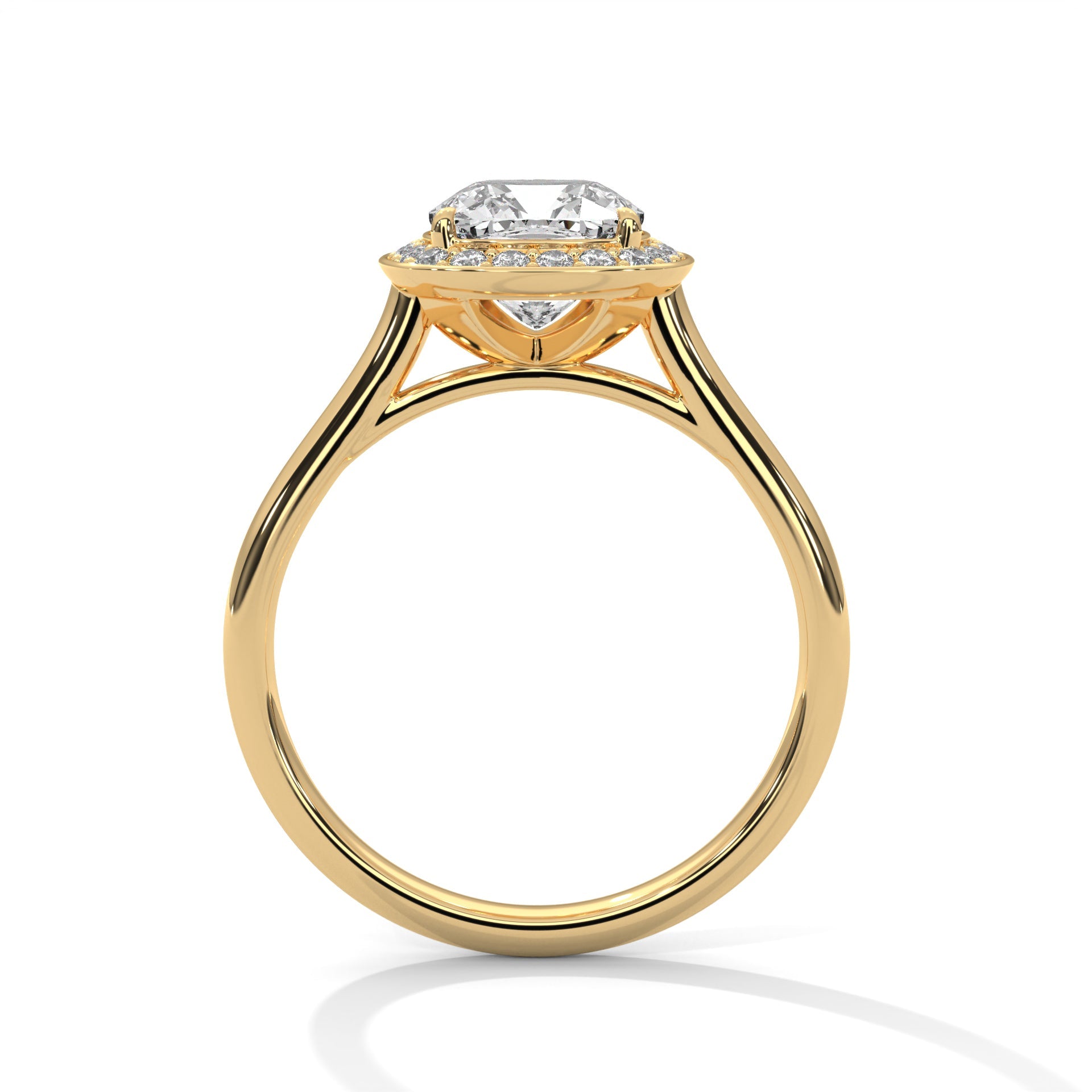 Halo Serenity 2.0ct Cushion Lab Diamond Engagement Ring | 2.16 CTW