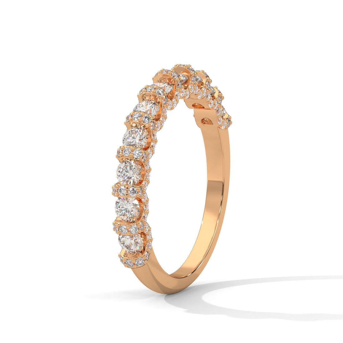 14K & 18K Gold Round Diamond Full-Eternity Band Ring | 1.27 CTW