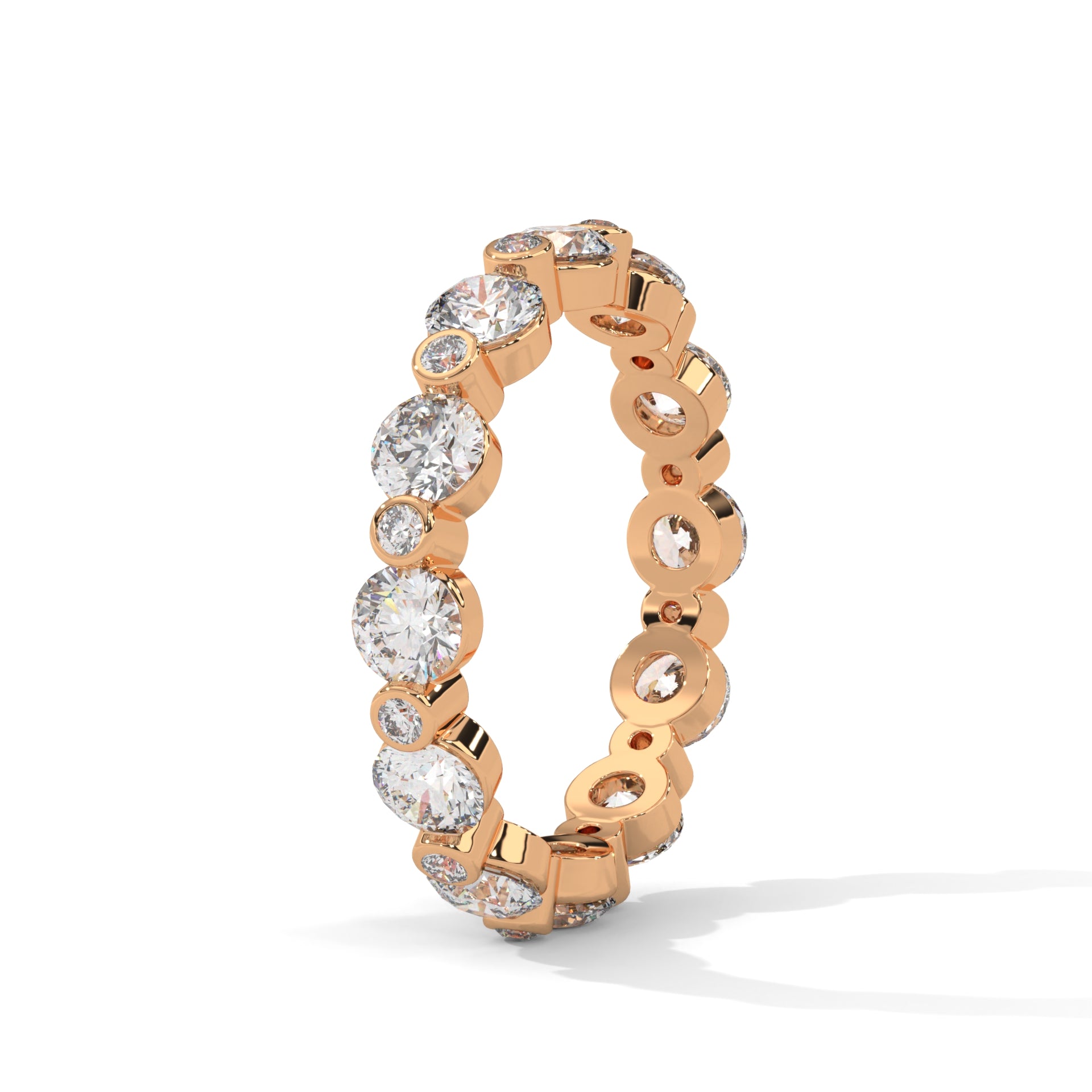 Celestial Radiance Round Diamond Full-Eternity Gold Band | 1.82 CTW