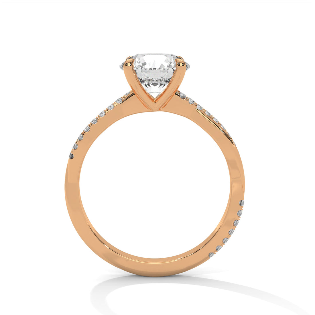 Radiant Embrace 1.5 CT Round-Cut Lab Grown Diamond Pave Ring | 1.66 CTW