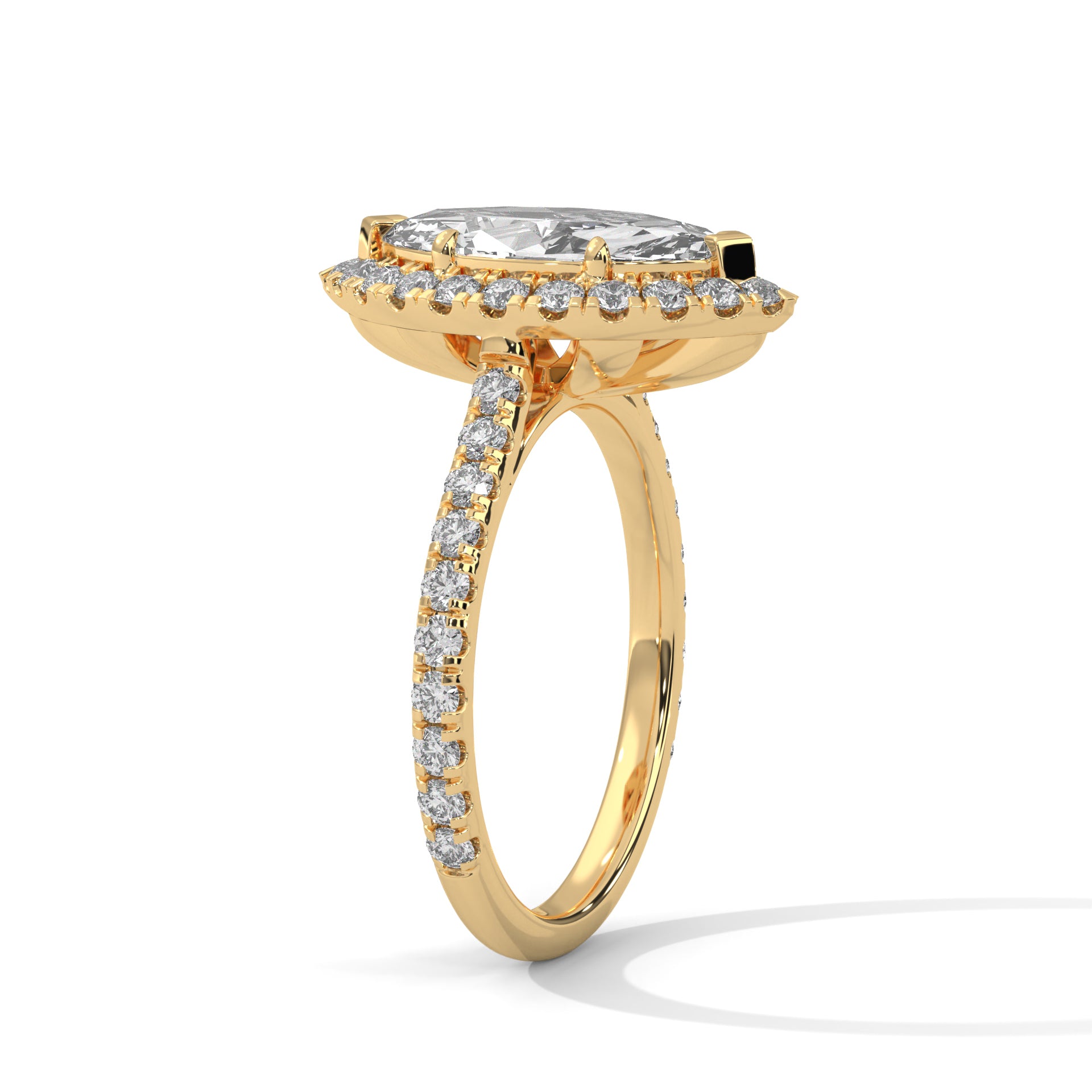 Majestic Halo 3 CT Marquise-Cut Lab Grown Diamond Ring | 3.72 CTW