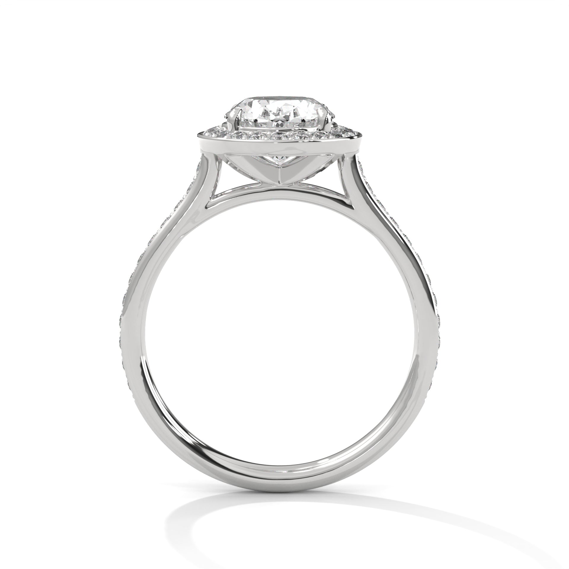 Elysian Oval Halo 2.42 CTW Diamond Engagement Ring | 14K & 18K Gold