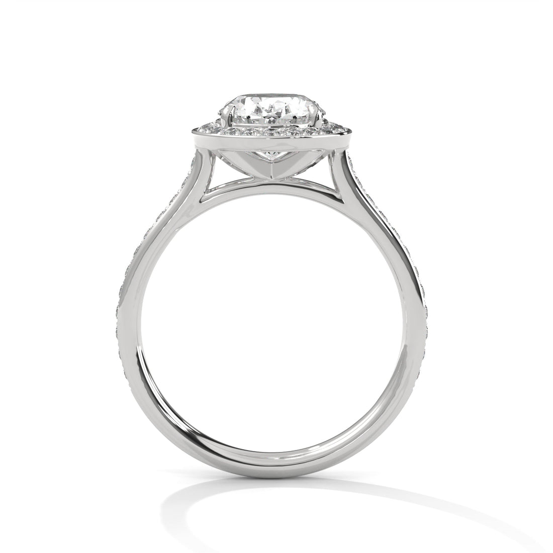 Elysian Oval Halo 2.42 CTW Diamond Engagement Ring | 14K & 18K Gold