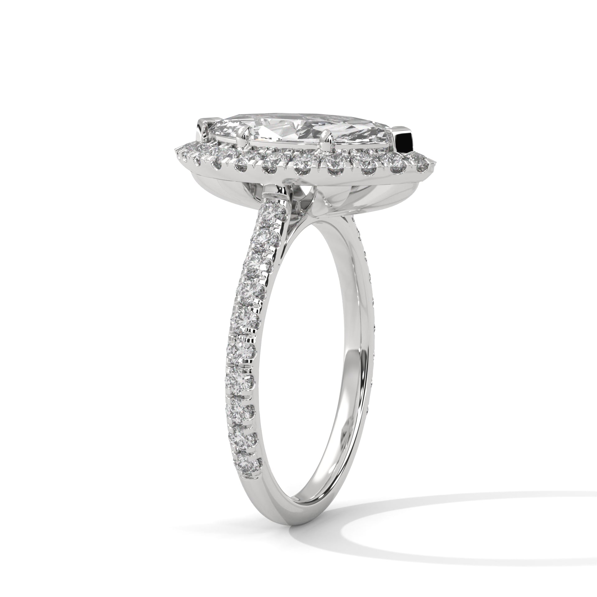 Majestic Halo 3 CT Marquise-Cut Lab Grown Diamond Ring | 3.72 CTW