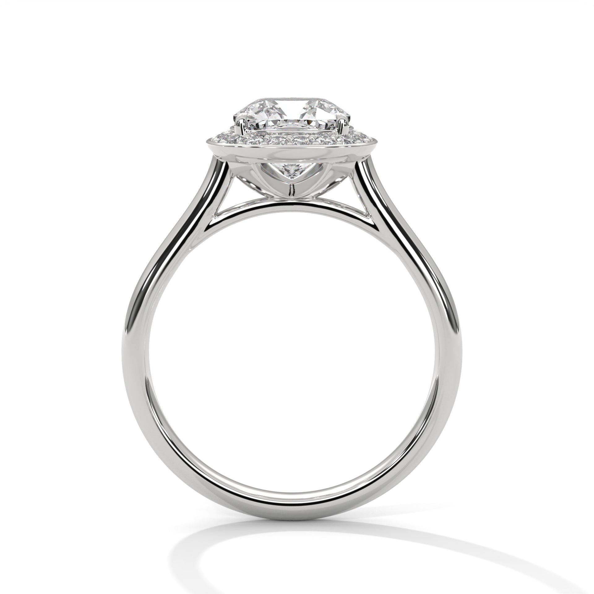Halo Serenity 2.0ct Cushion Lab Diamond Engagement Ring | 2.16 CTW