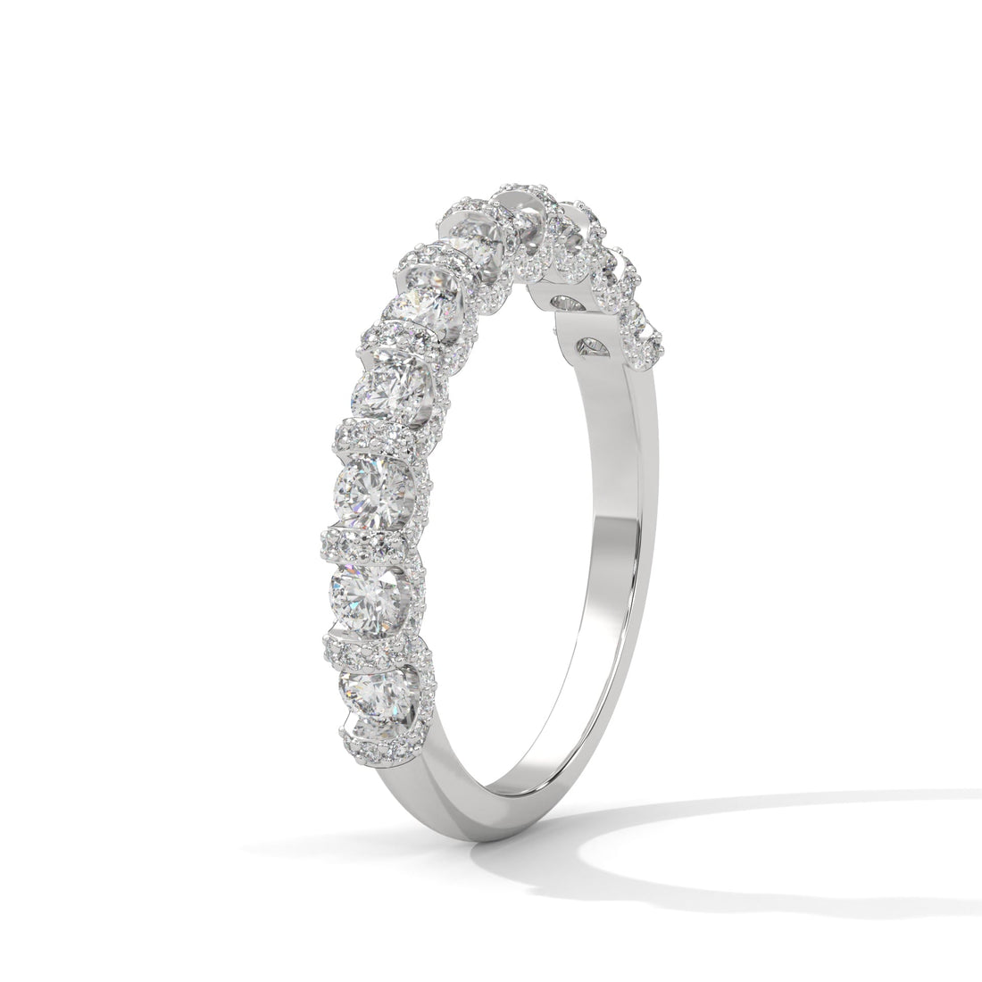 14K & 18K Gold Round Diamond Full-Eternity Band Ring | 1.27 CTW