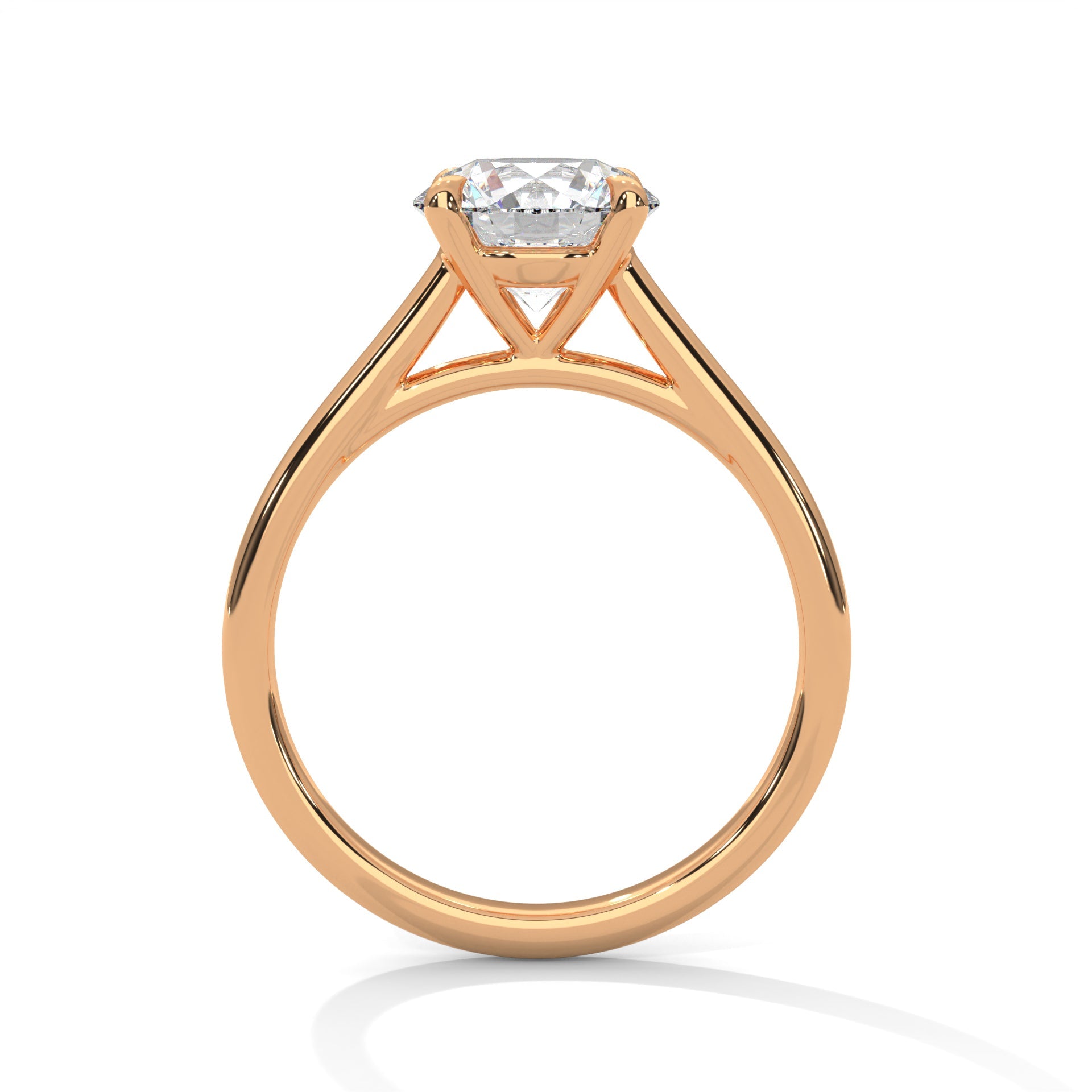 Brilliance 1 CT Round-Cut Lab Grown Diamond Solitaire Ring
