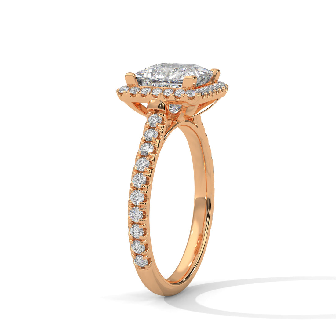 Halo Princess-Cut 1.5 CTW Lab Grown Diamond Ring | 2.07 CTW