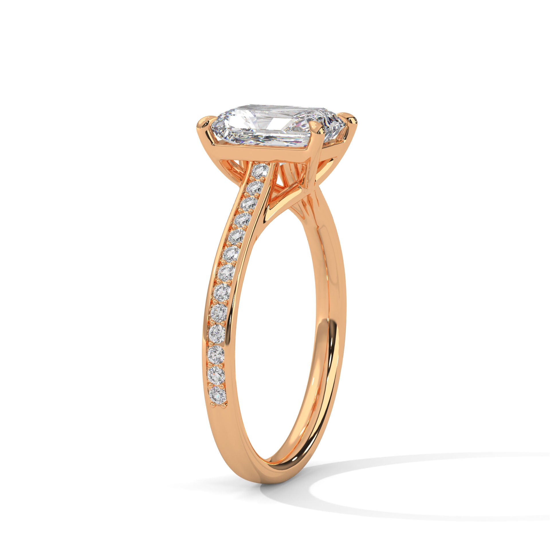 Imperial Glow 3CT Emerald Lab-Grown Diamond Engagement Ring | 3.21 CTW