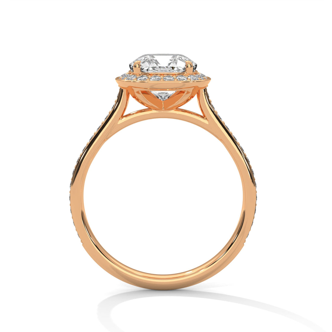 Regal Aura 1.5 CT Cushion-Cut Lab Grown Diamond Halo Ring | 1.92 CTW
