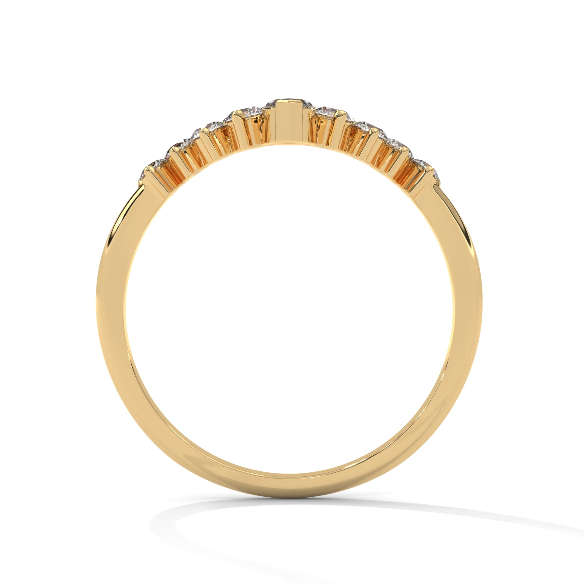 Celestial Marquise and Round Diamond Accent Gold Ring| 0.14 CTW