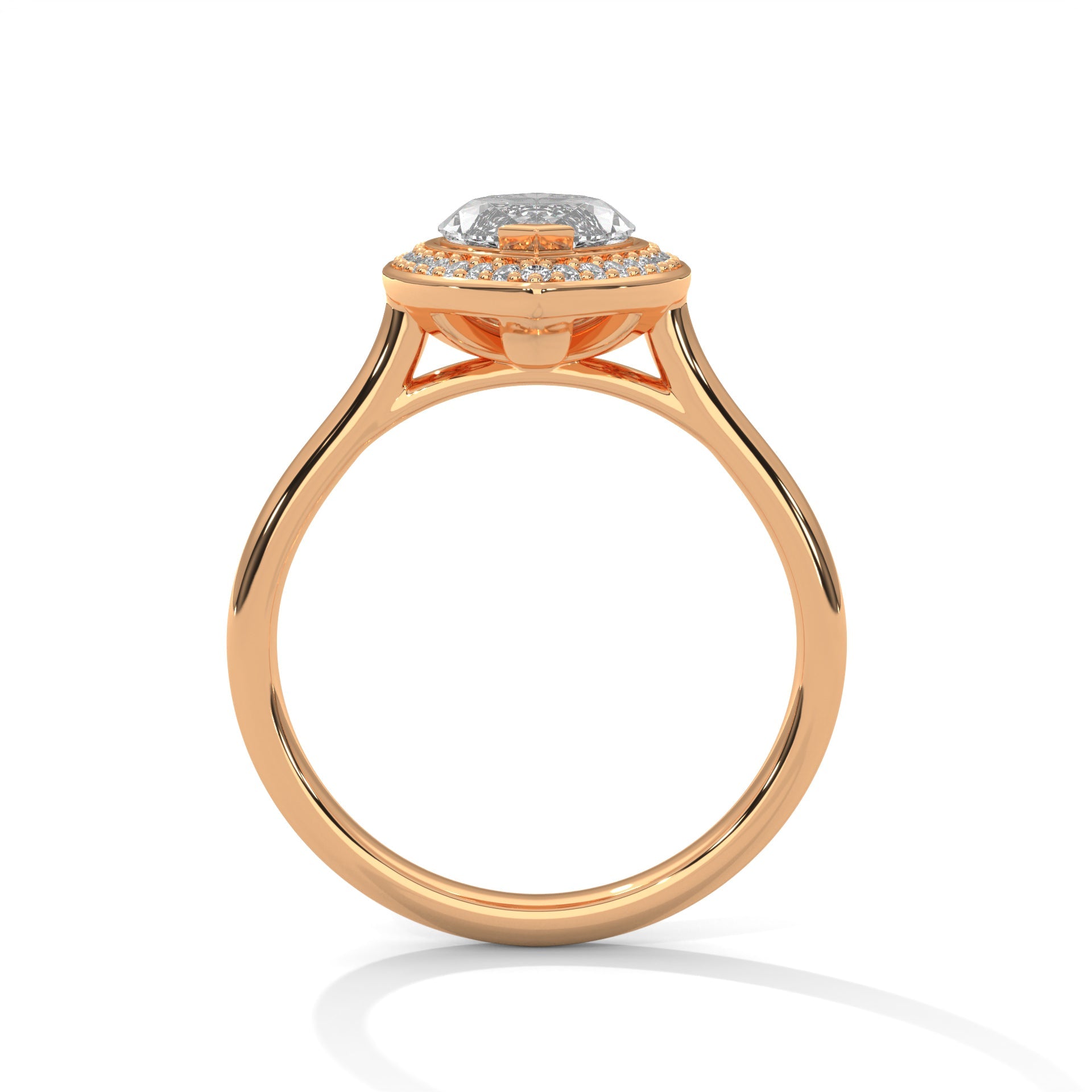 Double Halo 1.5 CTW Marquise-Cut Lab Grown Diamond Ring | 1.66 CTW