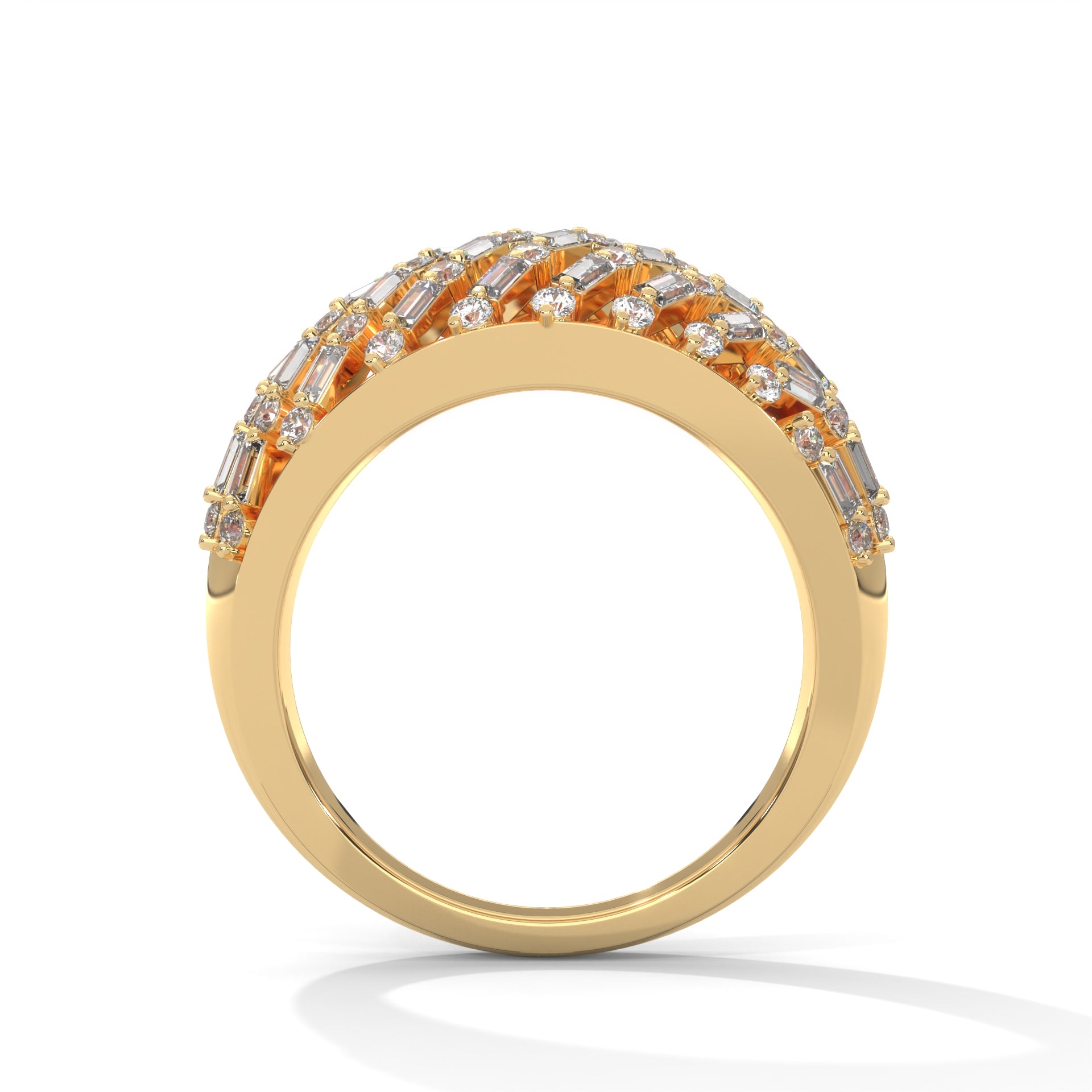 Radiance 0.76 CTW Baguette & Round Lab-Grown Diamond Ring